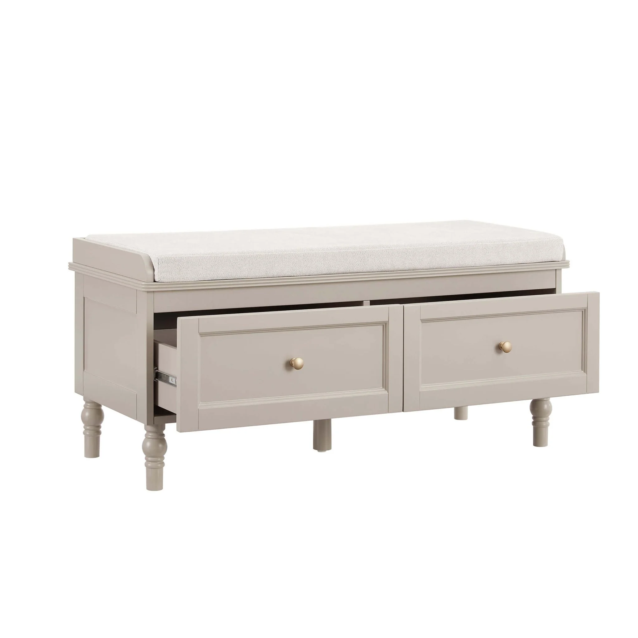 Ruby Storage Cupboard With Seat - Taupe - Image 5