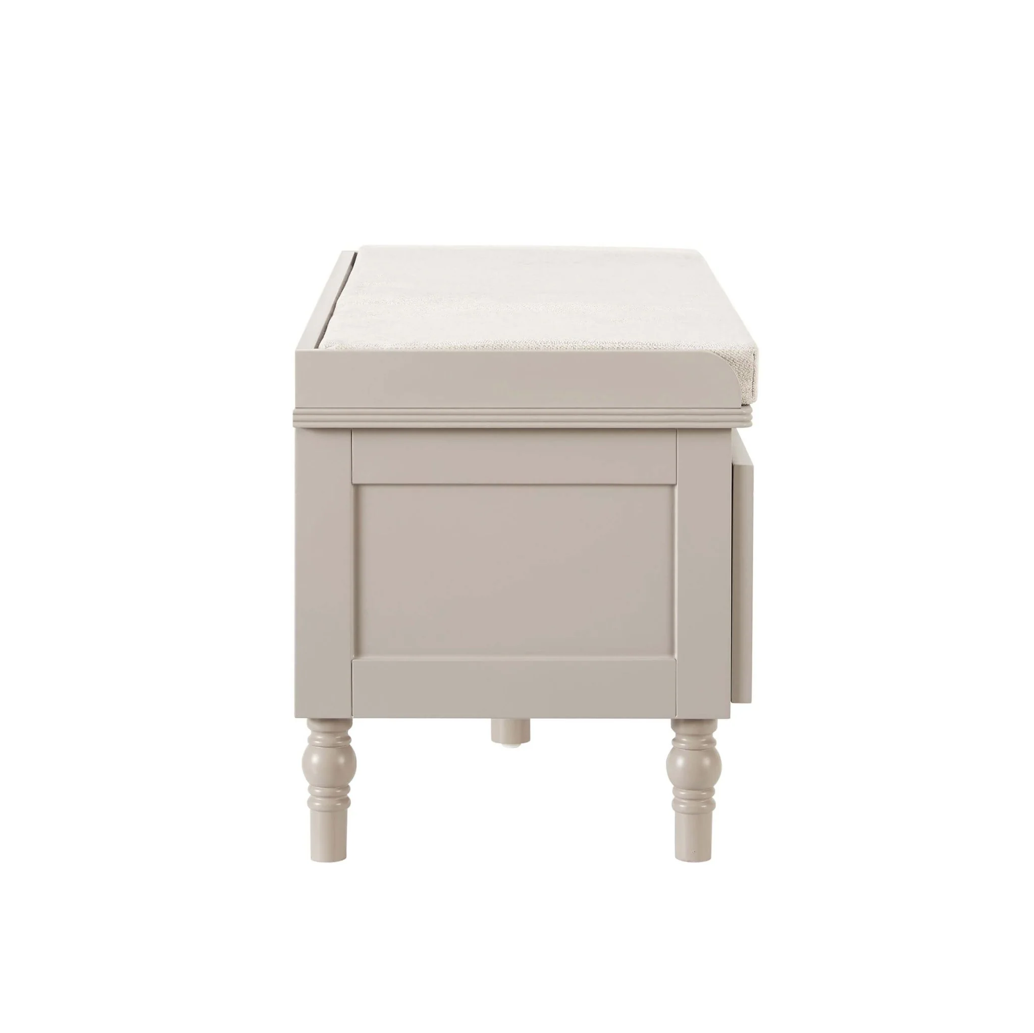 Ruby Storage Cupboard With Seat - Taupe - Image 6
