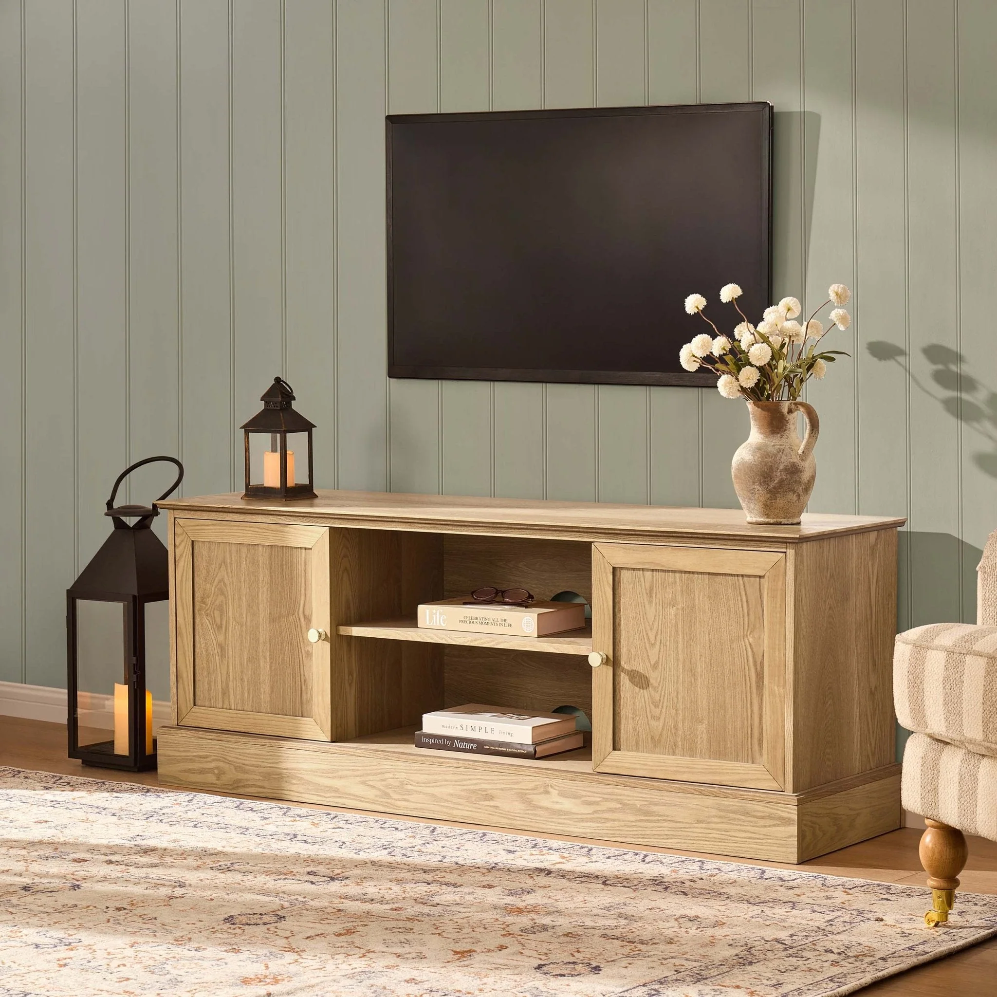 Ruby TV Unit for TVs up to 60" - Light Wood - Image 2