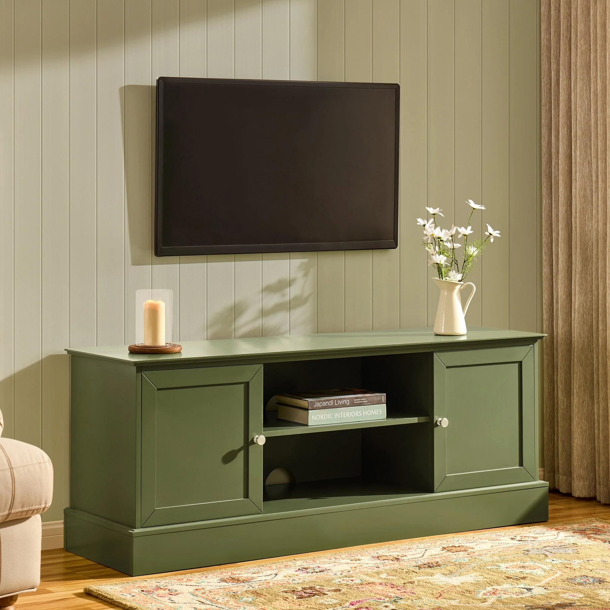 Ruby TV Unit for TVs up to 60"- Olive - Image 2