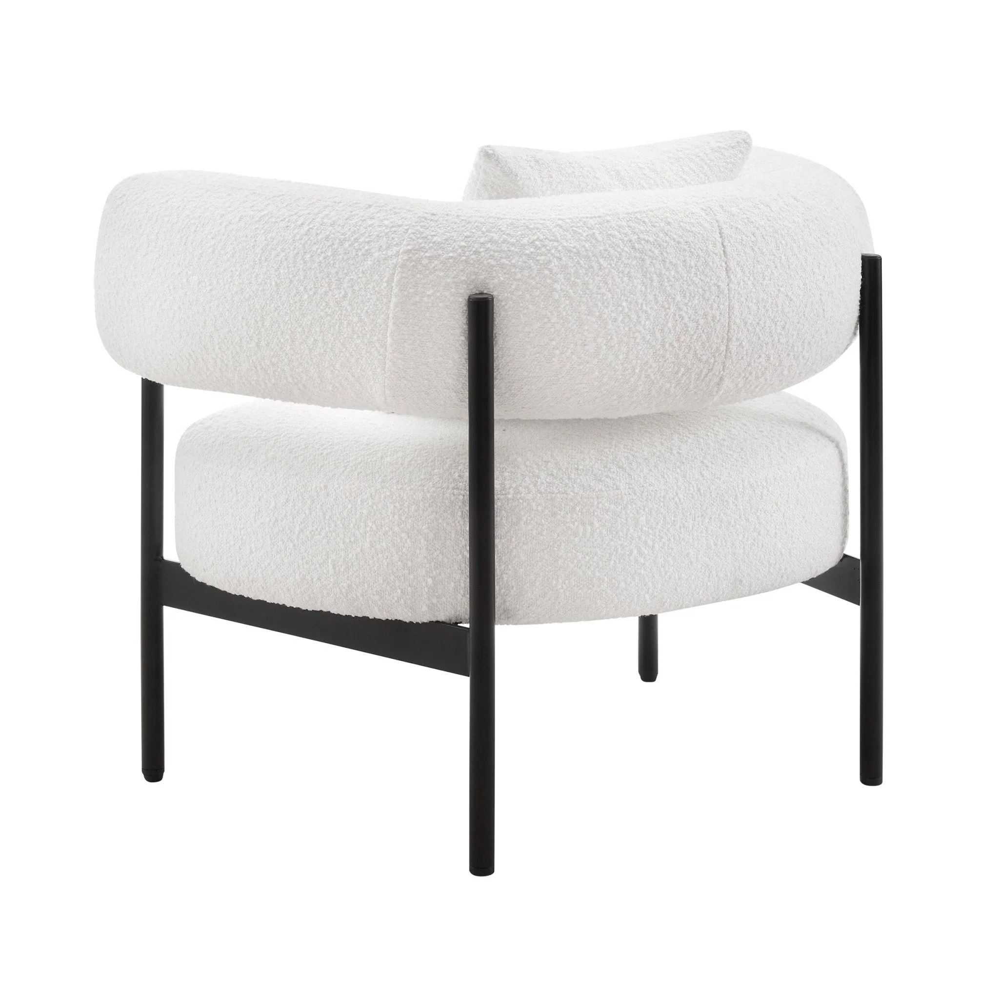 Sabrina Boucle Accent Chair - Off White - Image 5