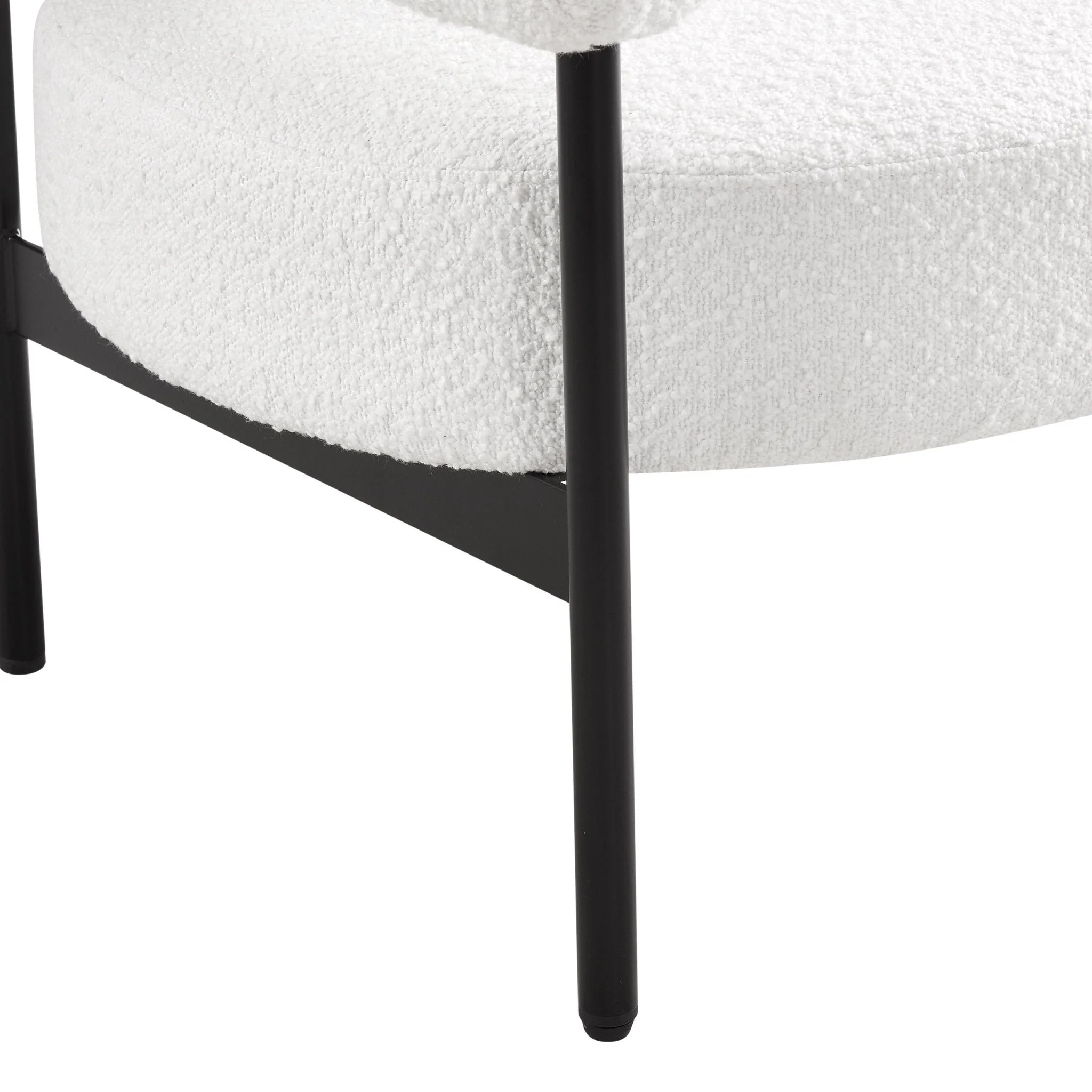 Sabrina Boucle Accent Chair - Off White - Image 7