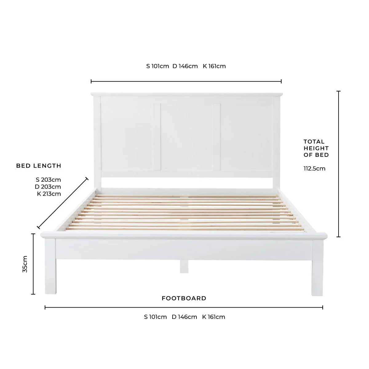 Salcombe Bed Frame - White - Image 13