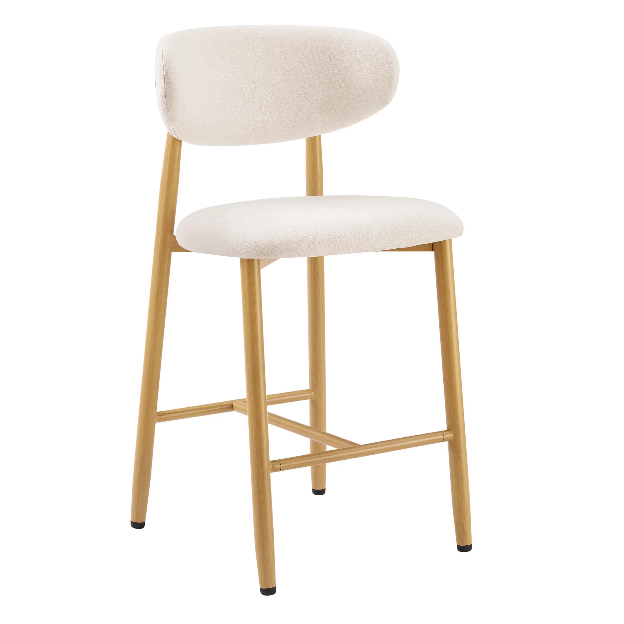 Sally Set of 2 Barstools - Cream Linen - Image 3