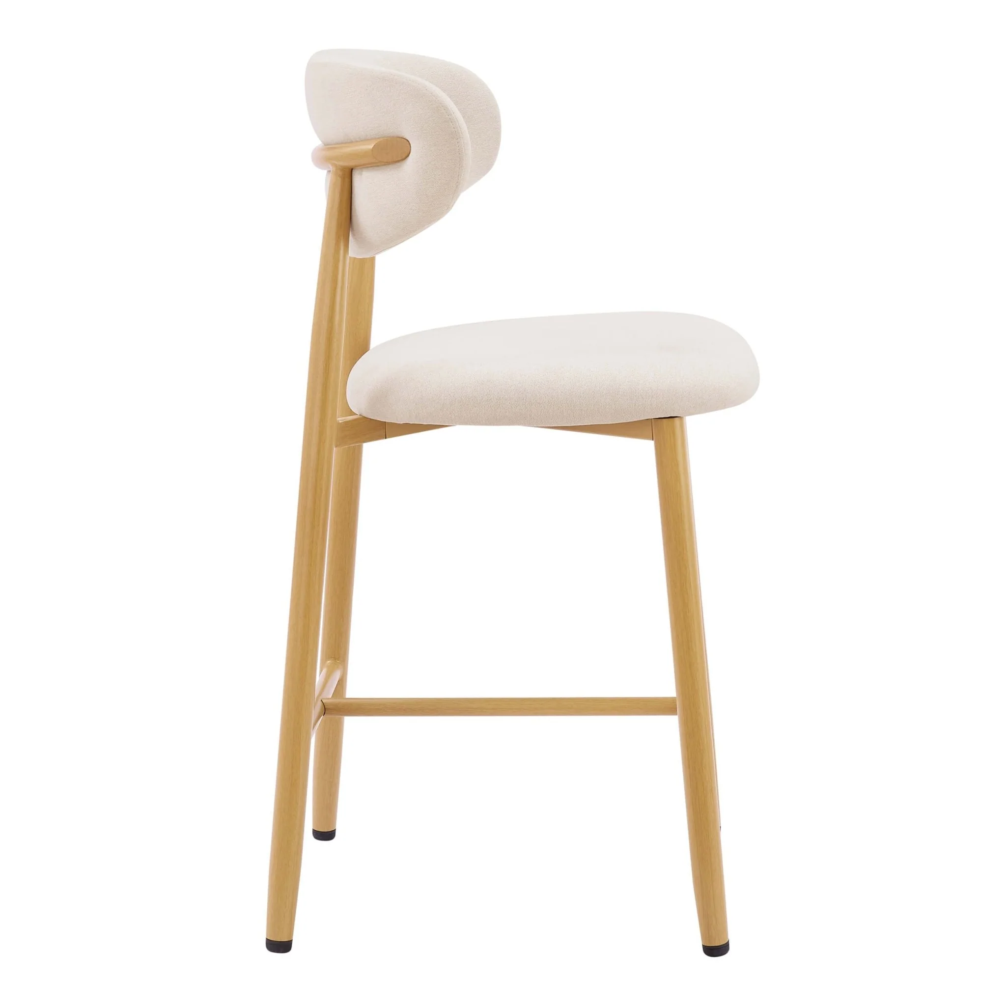 Sally Set of 2 Barstools - Cream Linen - Image 4