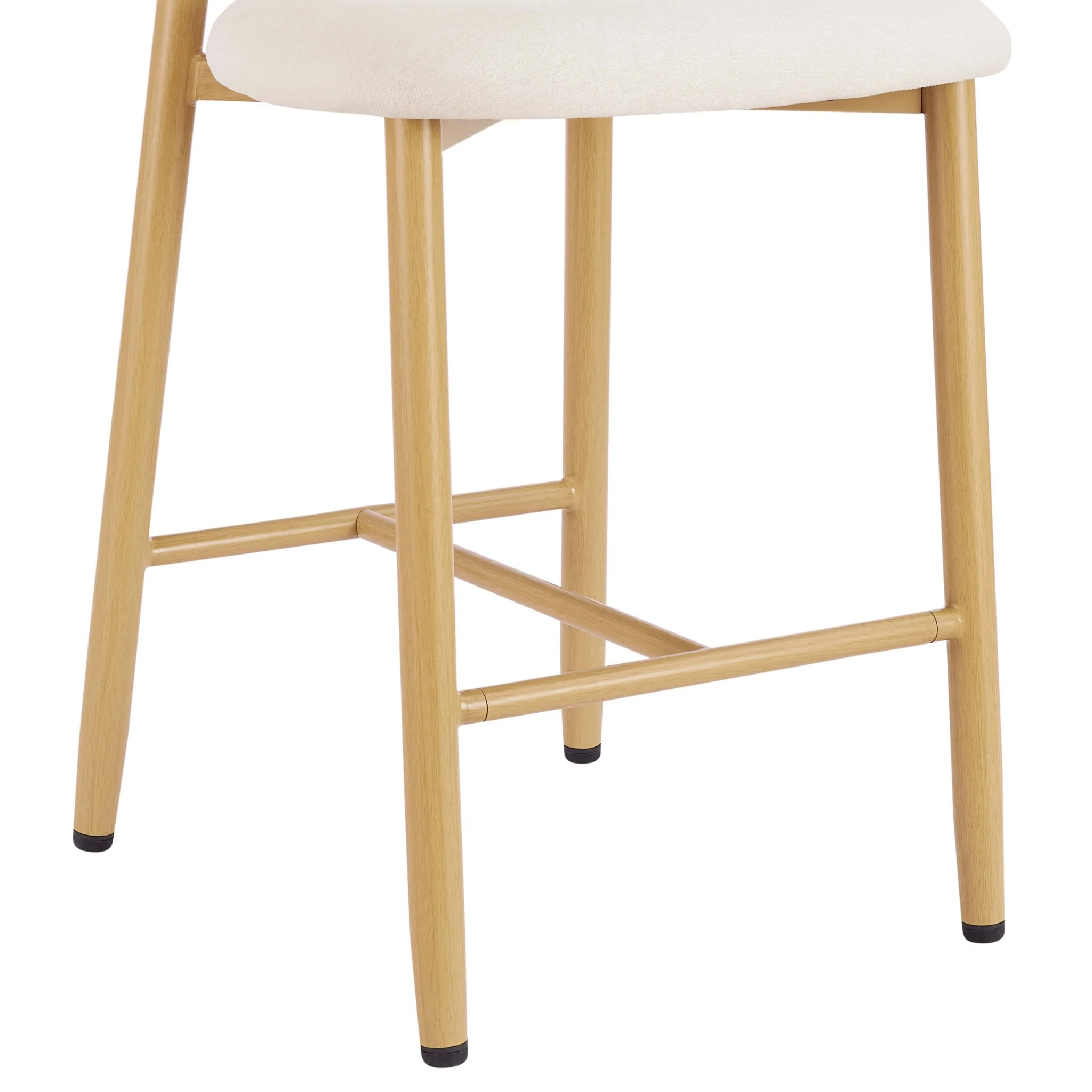 Sally Set of 2 Barstools - Cream Linen - Image 7