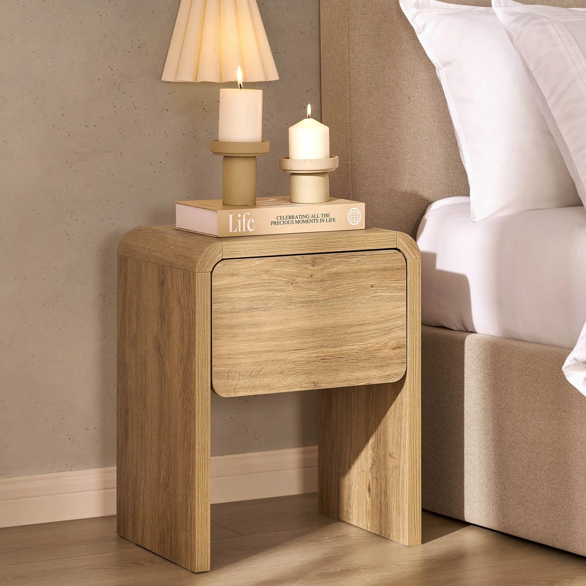 Samira Side Table - Light Wood
