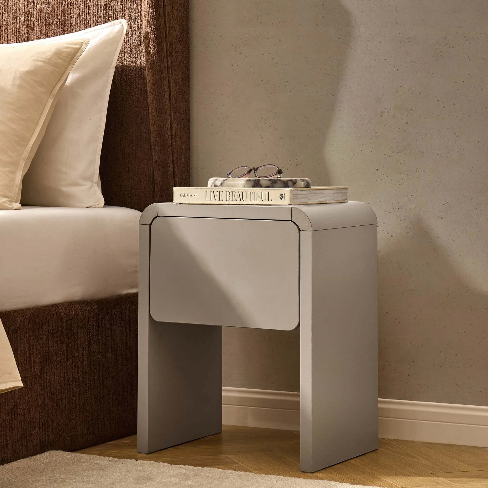 Samira Side Table - Taupe