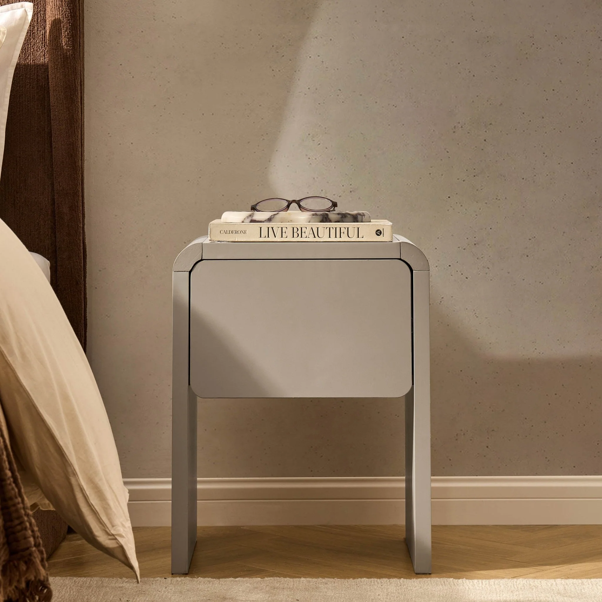 Samira Side Table - Taupe - Image 2