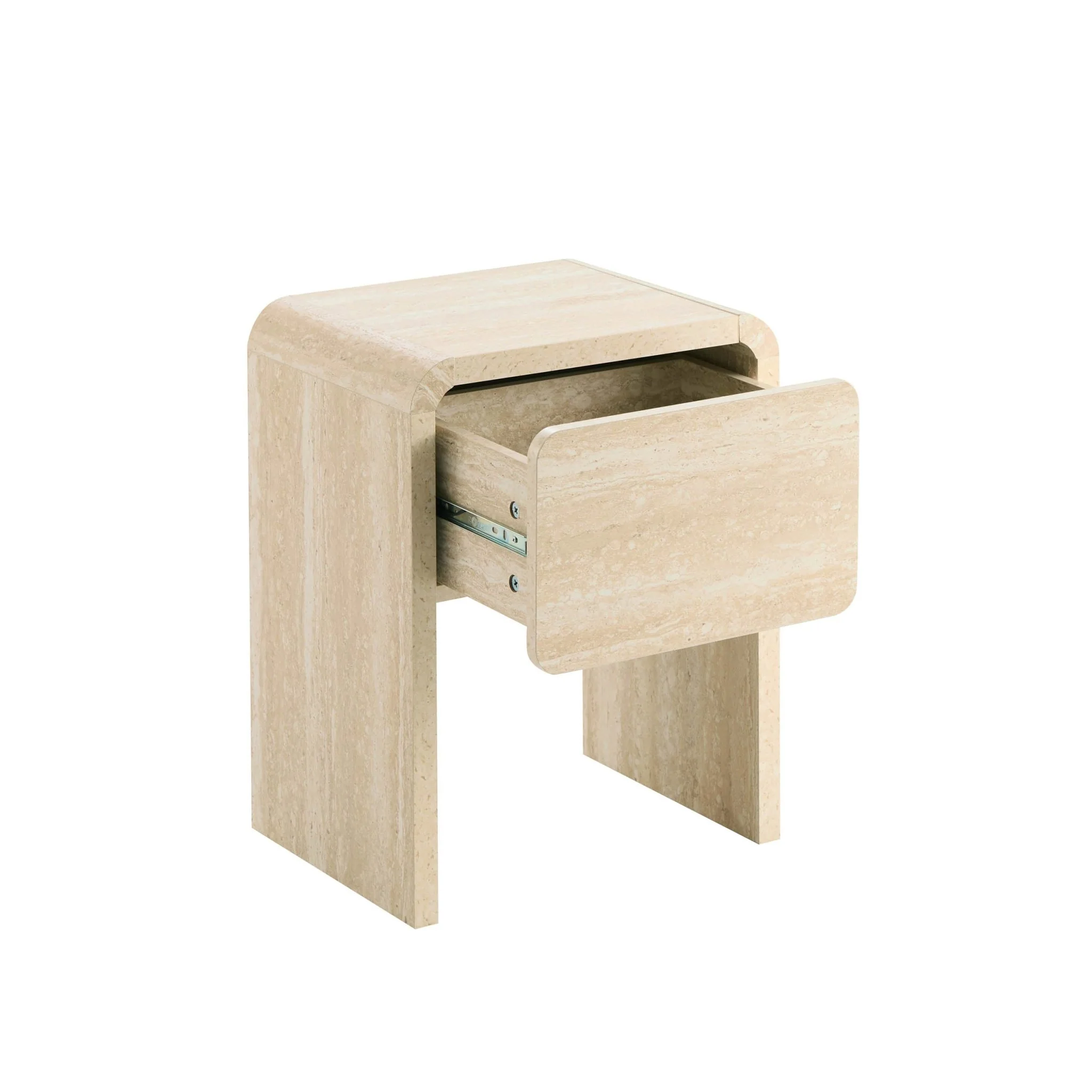 Samira Side Table - Travertine Effect - Image 6