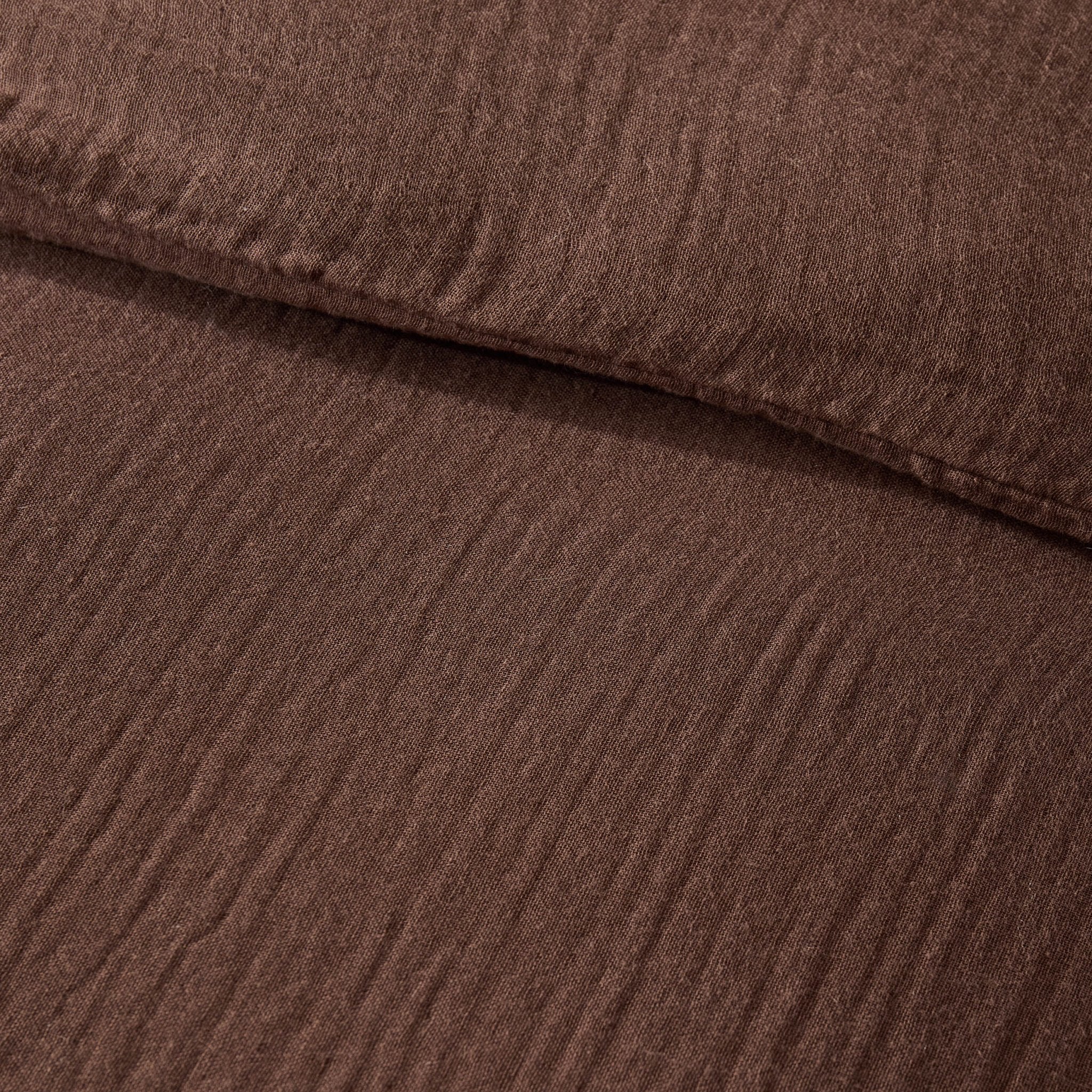 Santorini Muslin Duvet Cover & Pillowcase Set - Mocha - Image 9