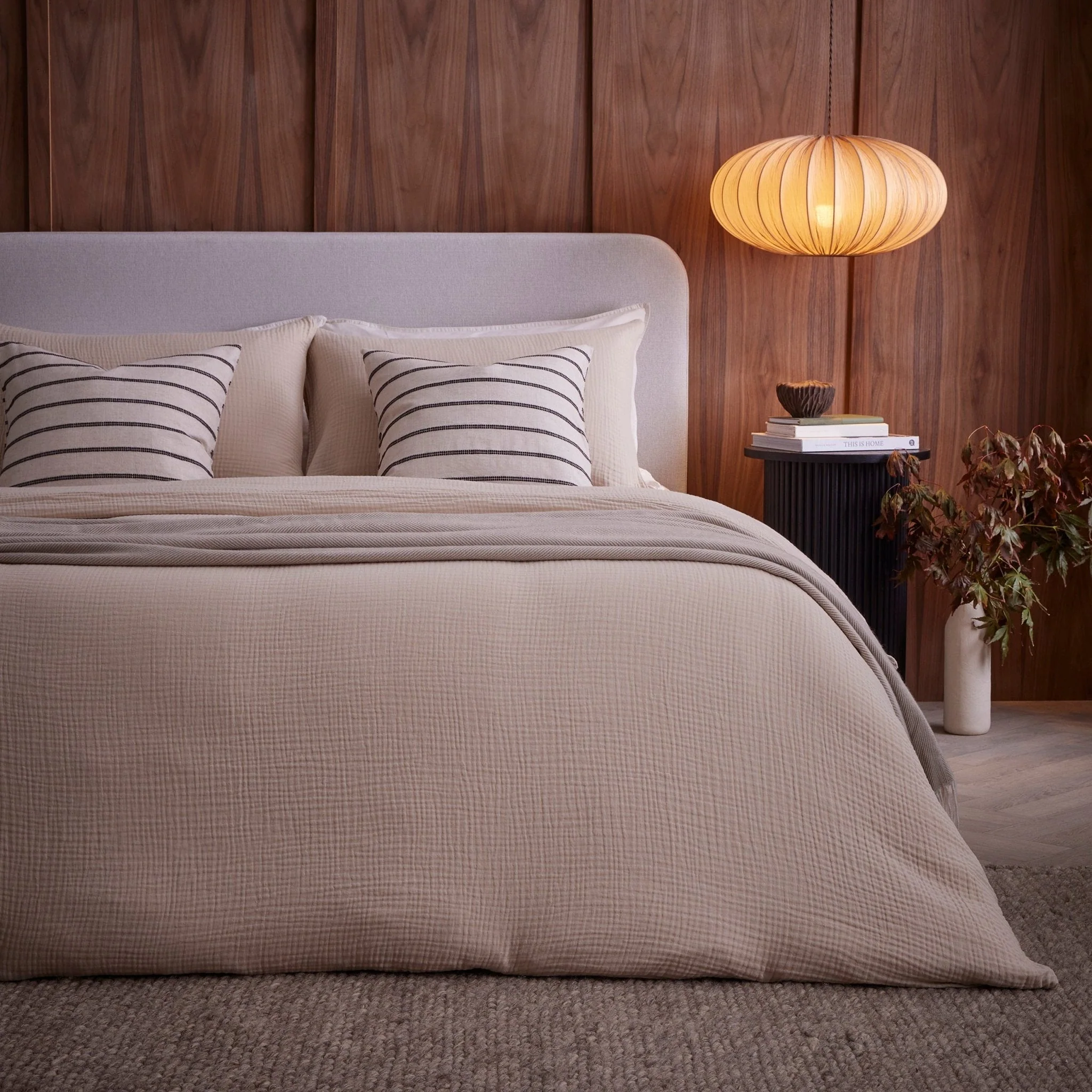 Santorini Muslin Duvet Cover & Pillowcase Set - Oatmeal