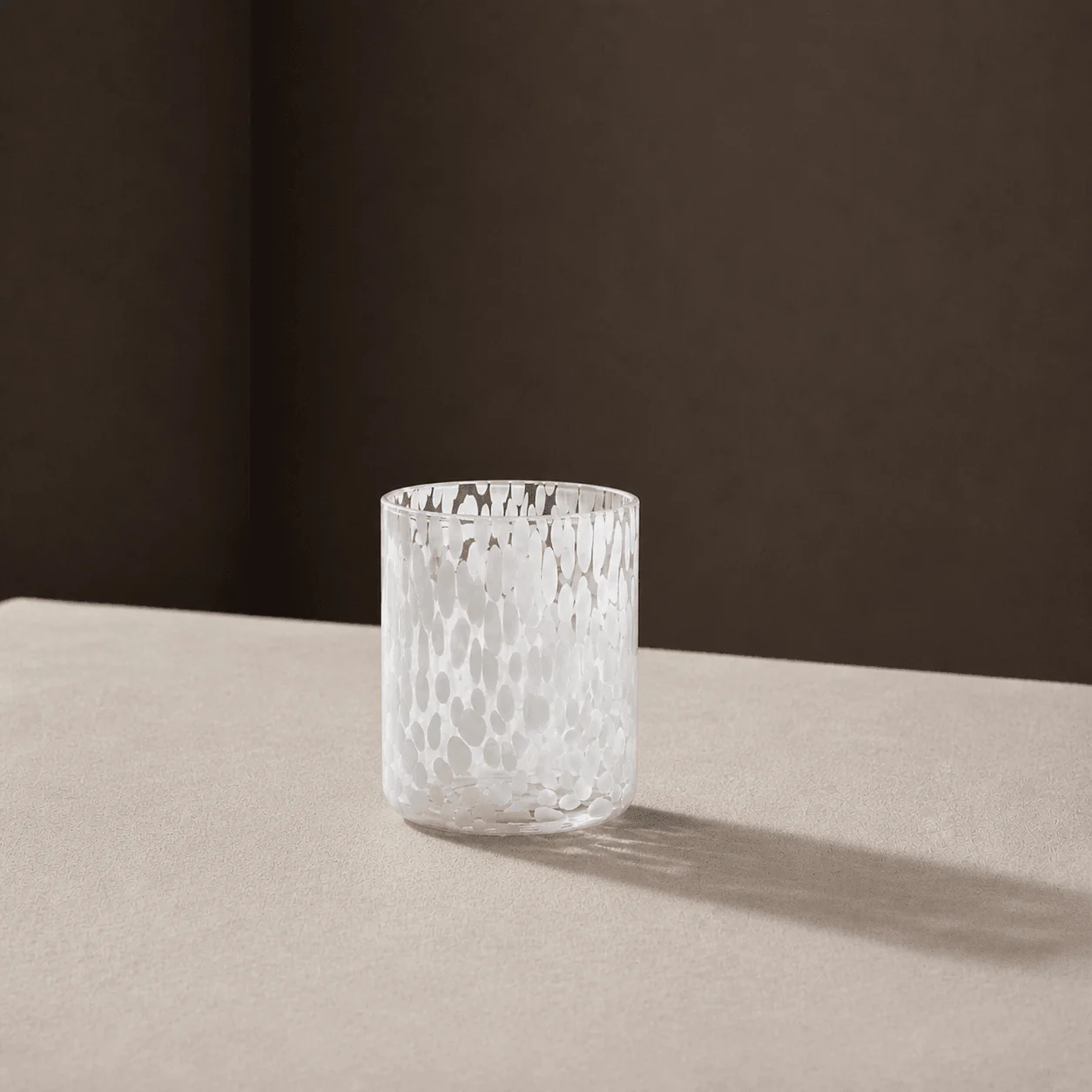 Sarda Dotty Glass Tumblers - Set of 4 - White - Image 2