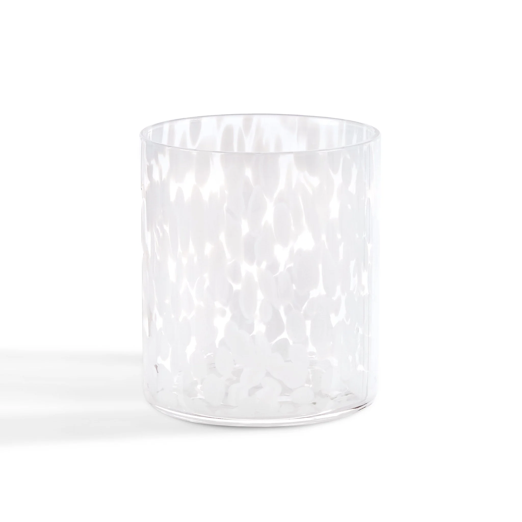 Sarda Dotty Glass Tumblers - Set of 4 - White - Image 5