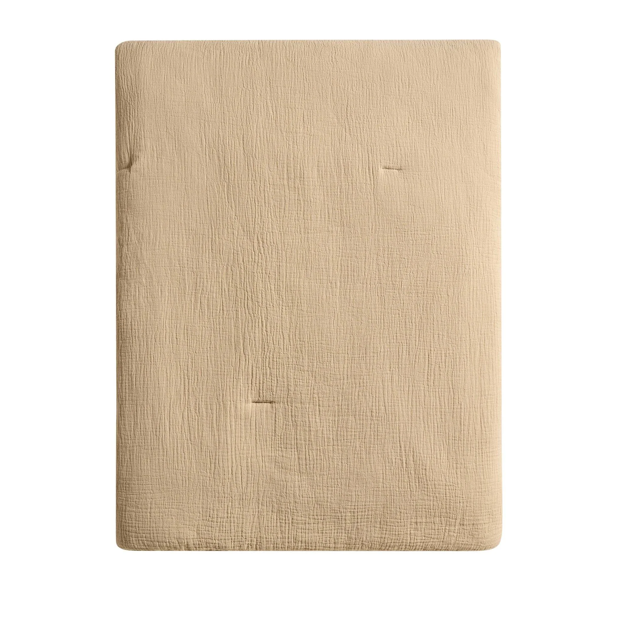 Savannah Four Layer Quilted Tufted Muslin Bedspread - Oat - Image 4