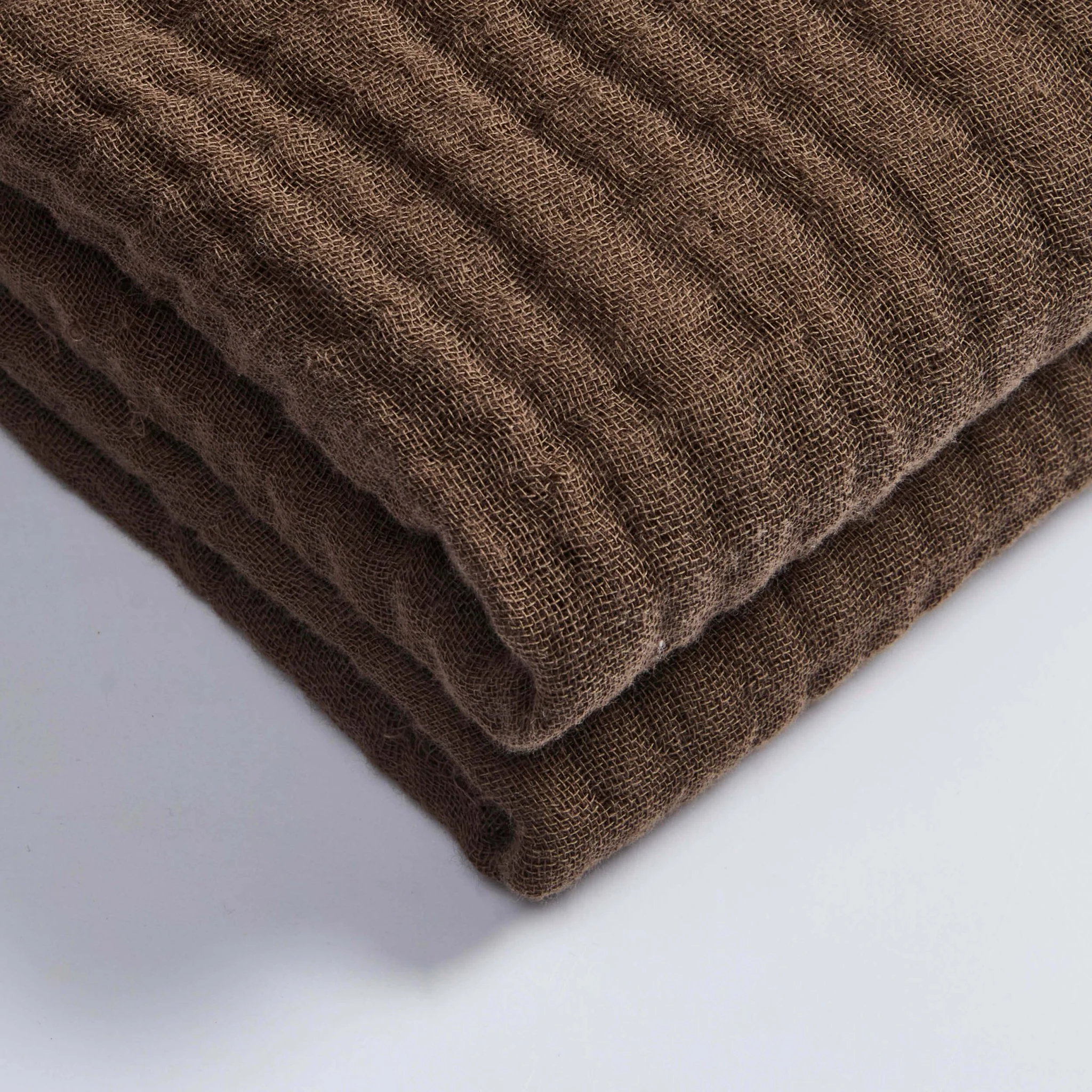 Savannah Four Layer Tufted Muslin Sofa Throw - Chocolate - Image 3