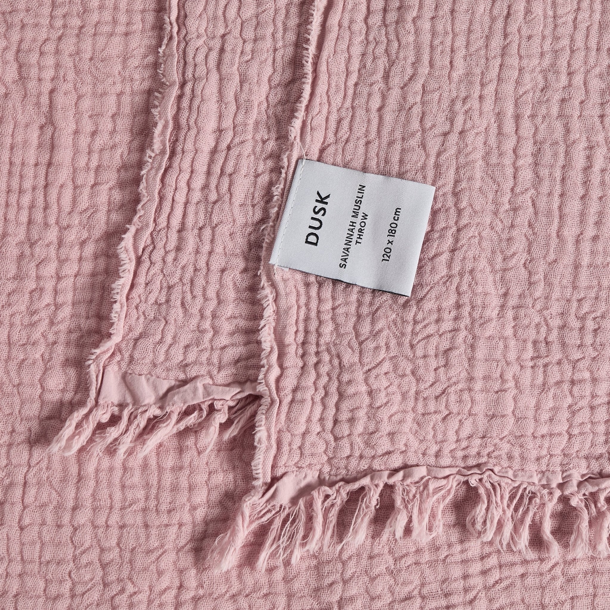 Savannah Four Layer Tufted Muslin Sofa Throw - Rose - Image 3