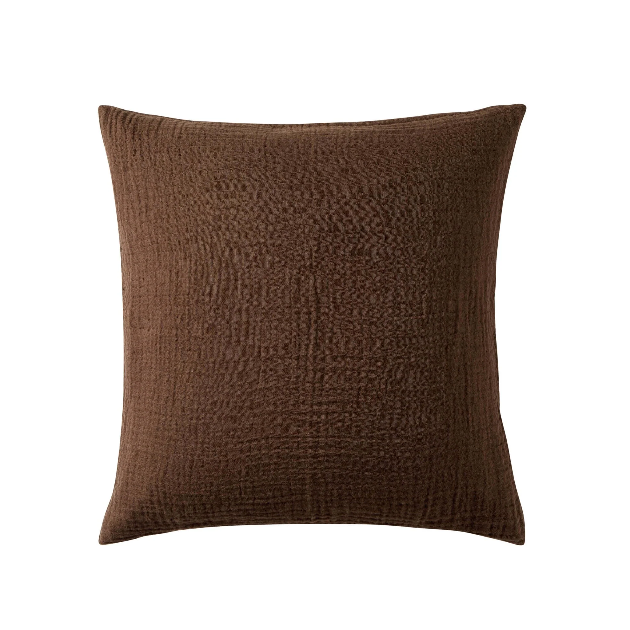 Savannah Set of 2 Tufted Muslin Cushion Covers - Chocolate - Image 3