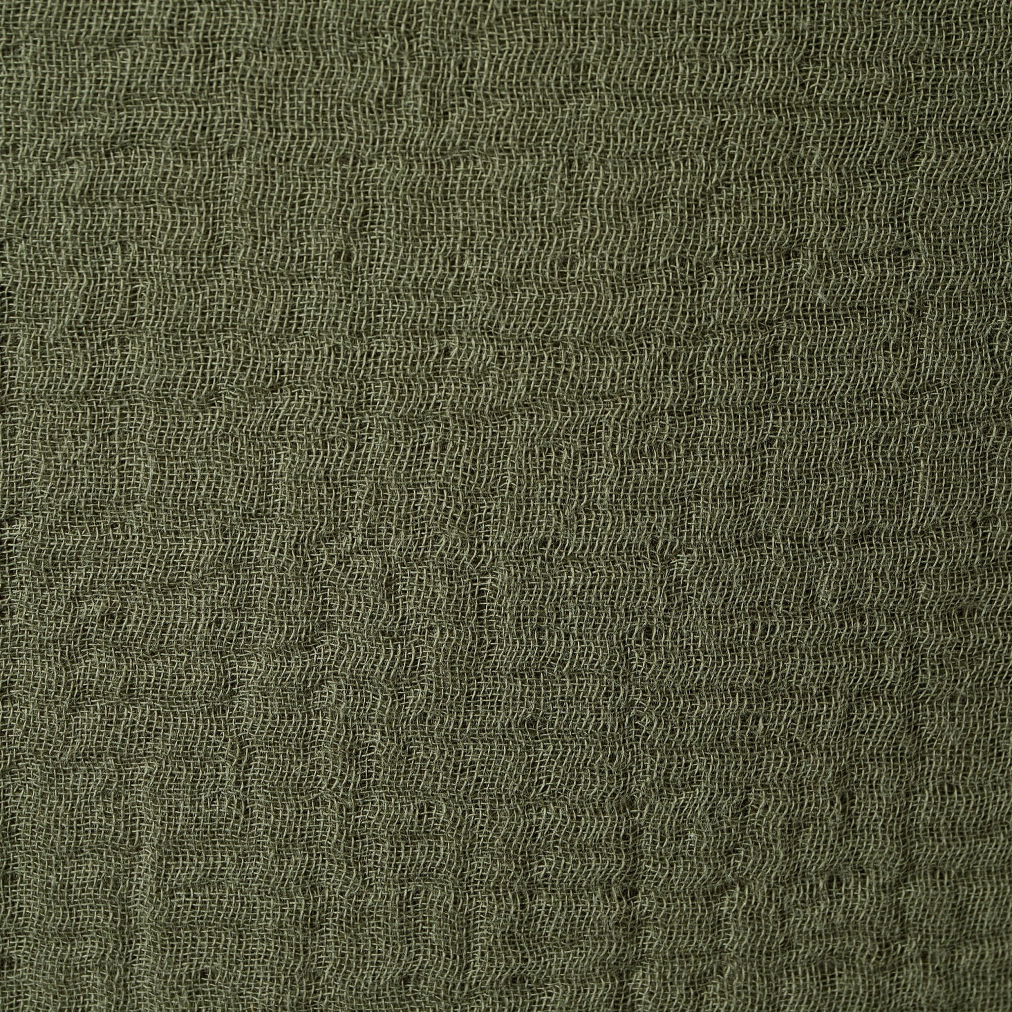Savannah Set of 2 Tufted Muslin Cushion Covers - Olive Green - Image 4