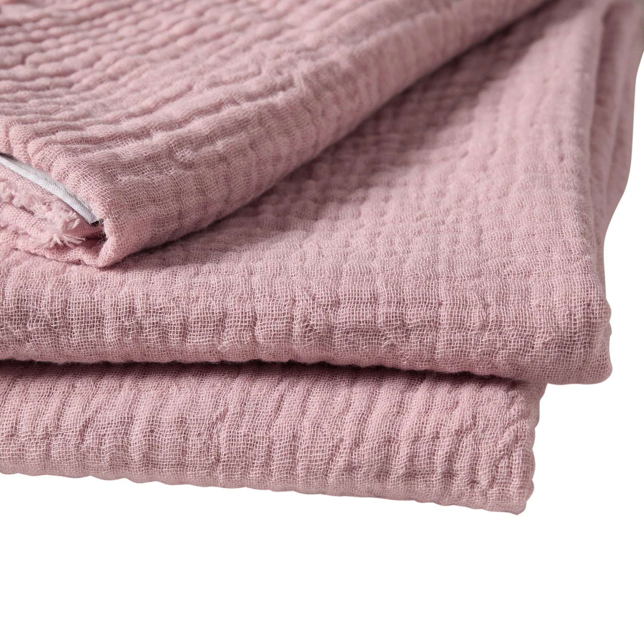Savannah Tufted Muslin Throw - Rose - Image 2
