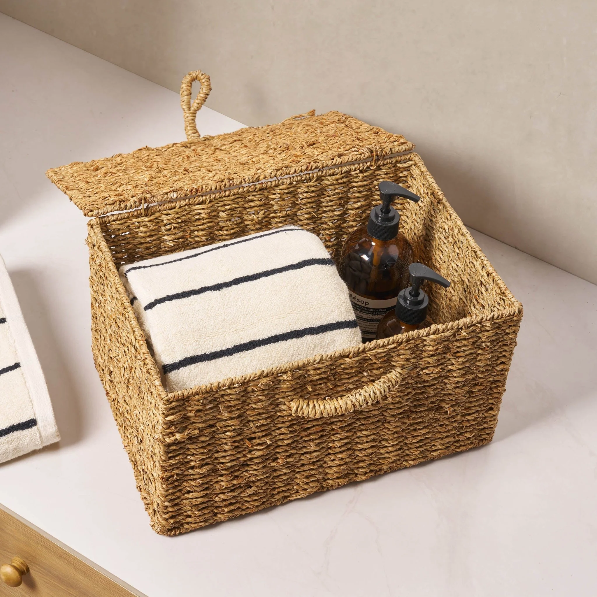 Seagrass Storage Basket - Natural - Image 2