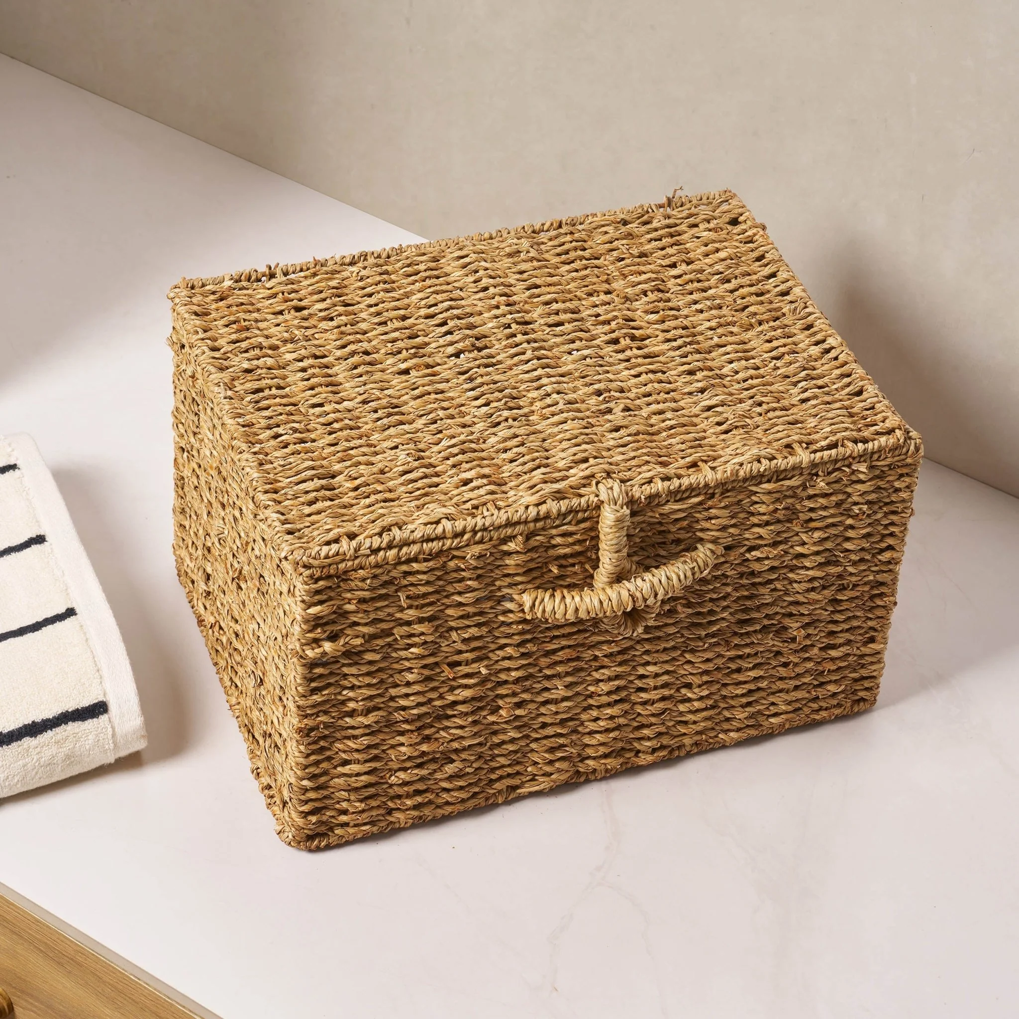 Seagrass Storage Basket - Natural - Image 4