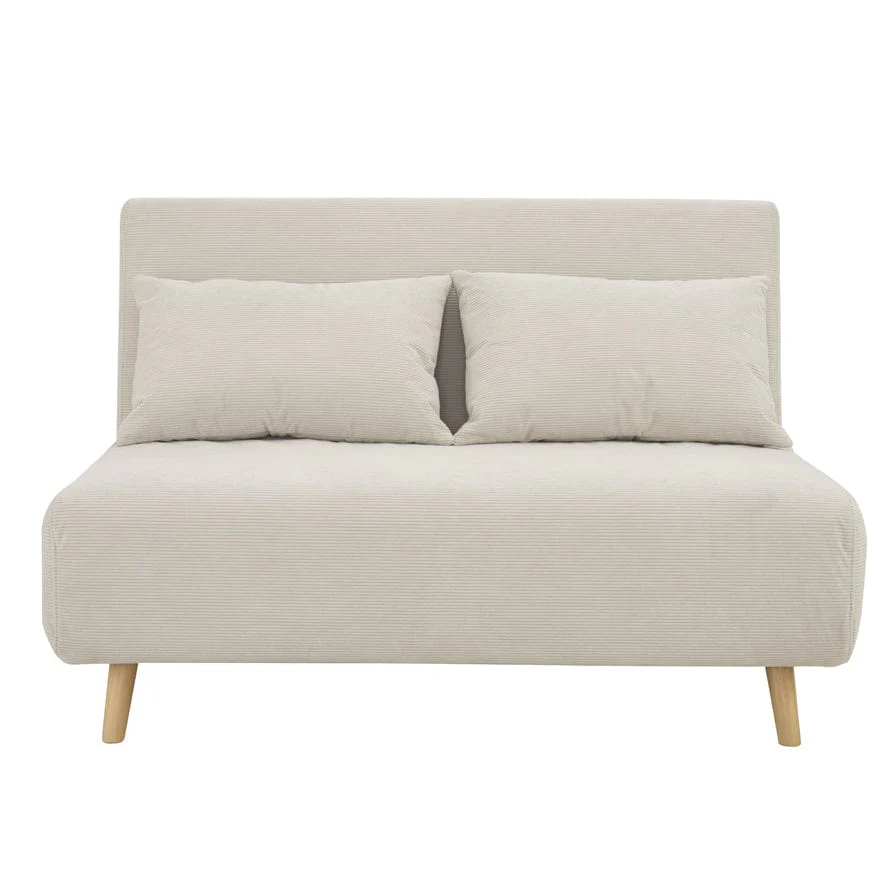 Seattle Double Click Clack Sofa Bed - Corduroy - Pebble - Image 3