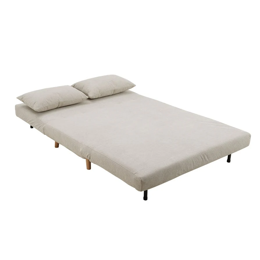 Seattle Double Click Clack Sofa Bed - Corduroy - Pebble - Image 5