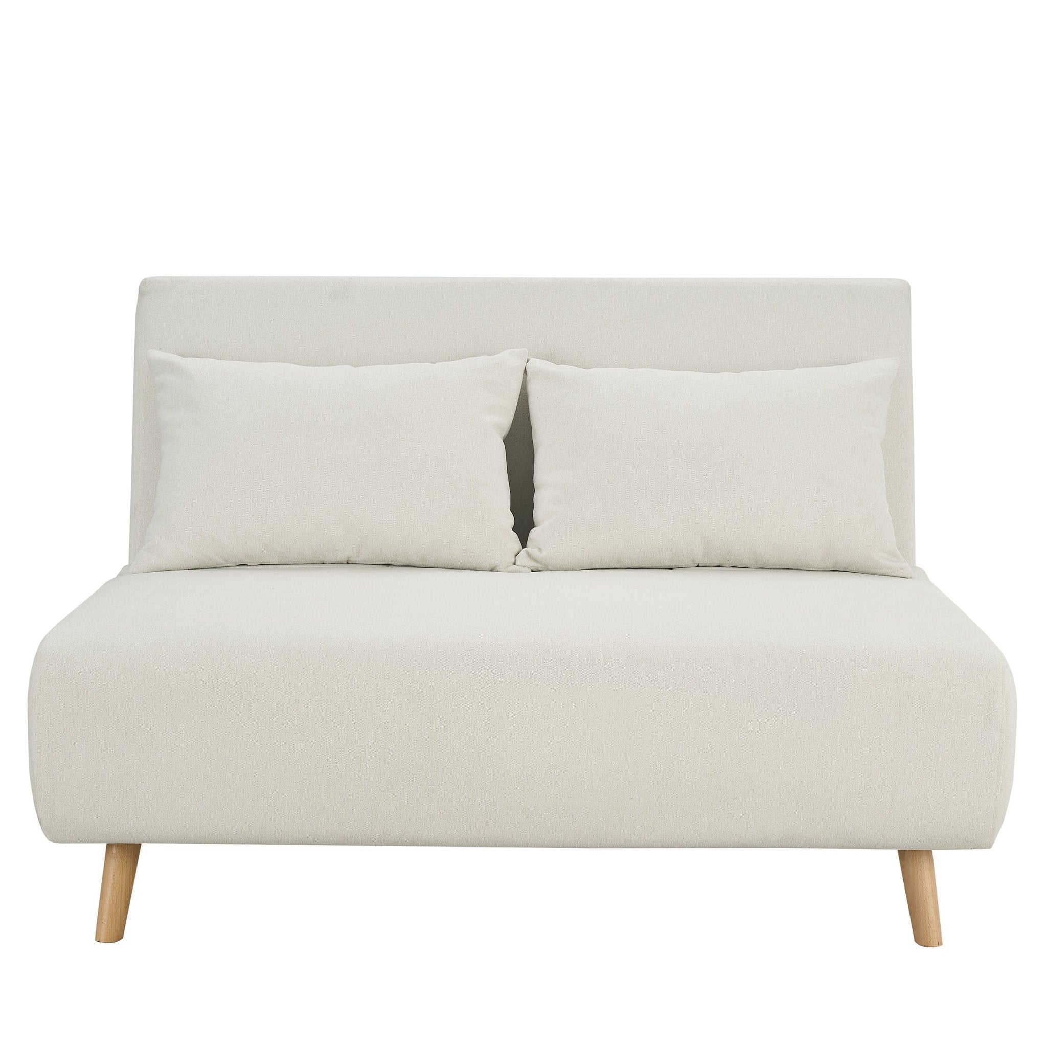 Seattle Double Click Clack Sofa Bed - Cream Linen - Image 2