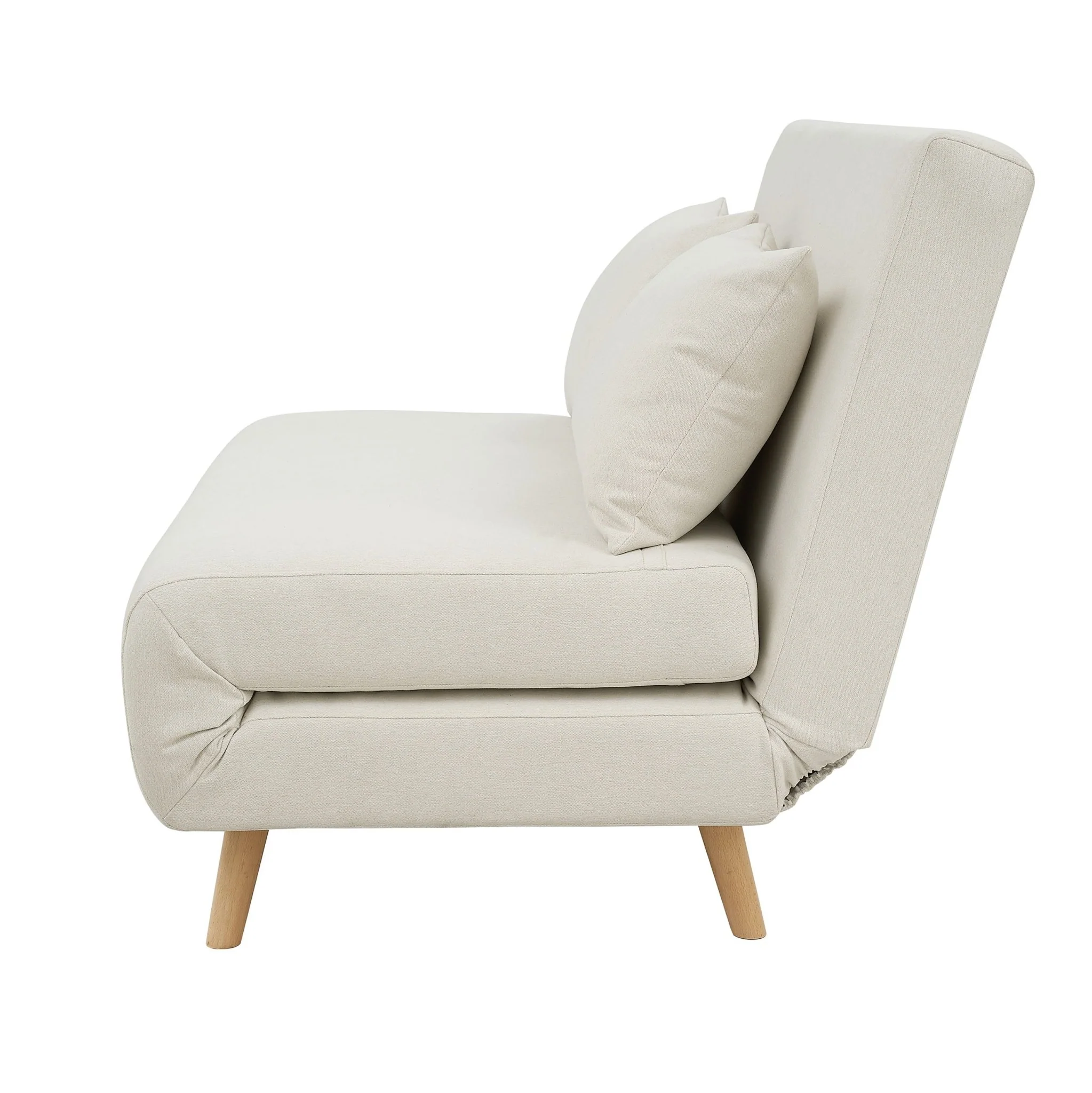 Seattle Double Click Clack Sofa Bed - Cream Linen - Image 3
