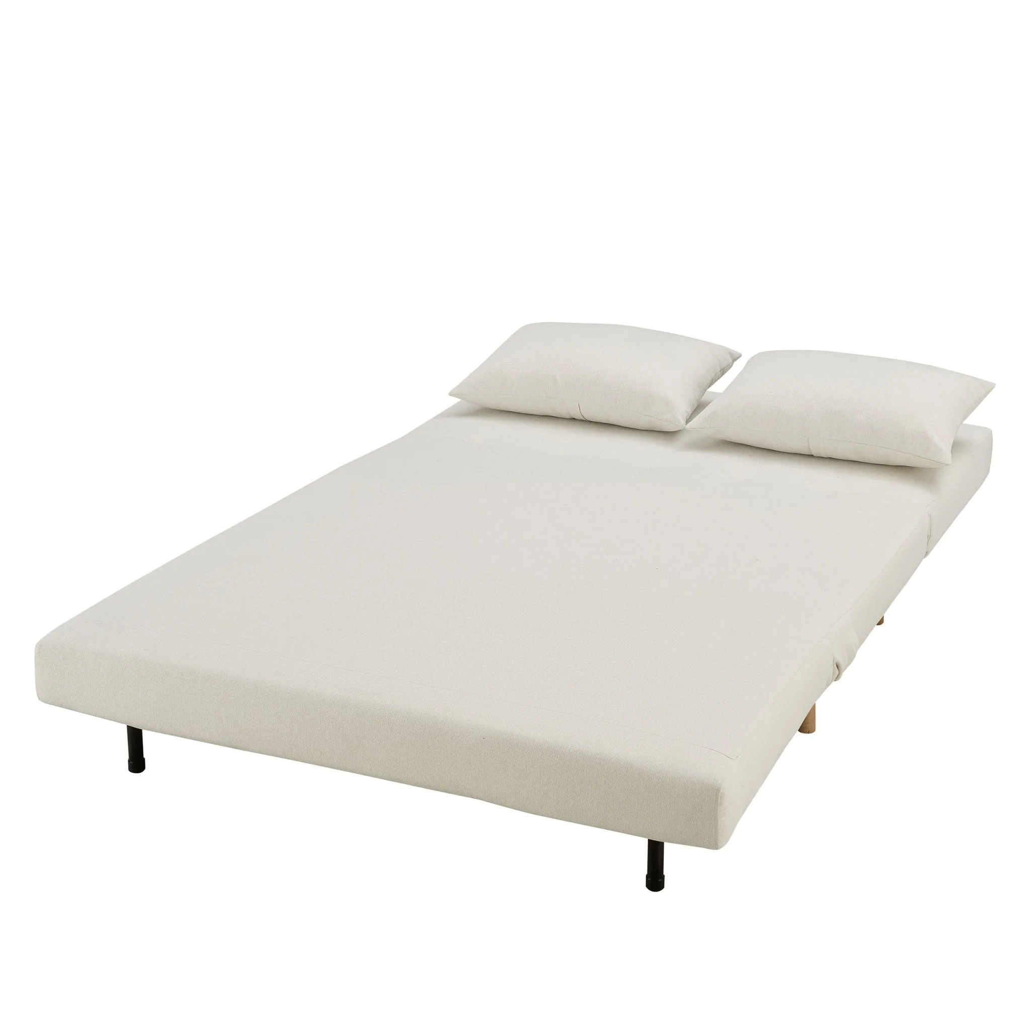 Seattle Double Click Clack Sofa Bed - Cream Linen - Image 5