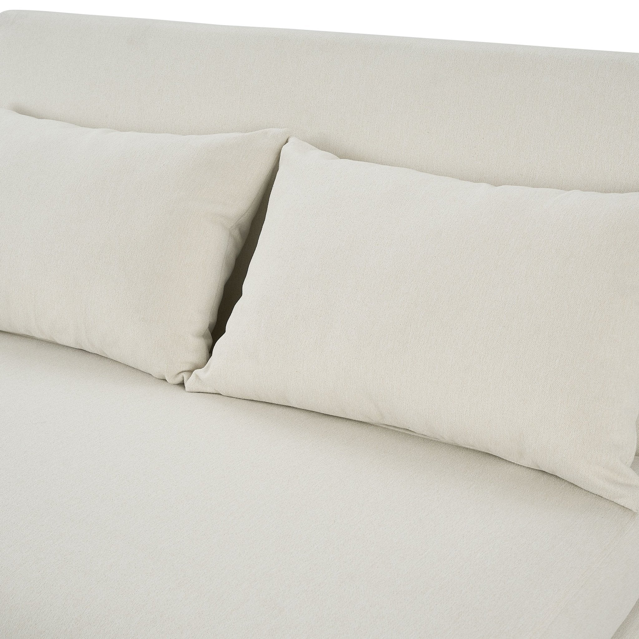 Seattle Double Click Clack Sofa Bed - Cream Linen - Image 8
