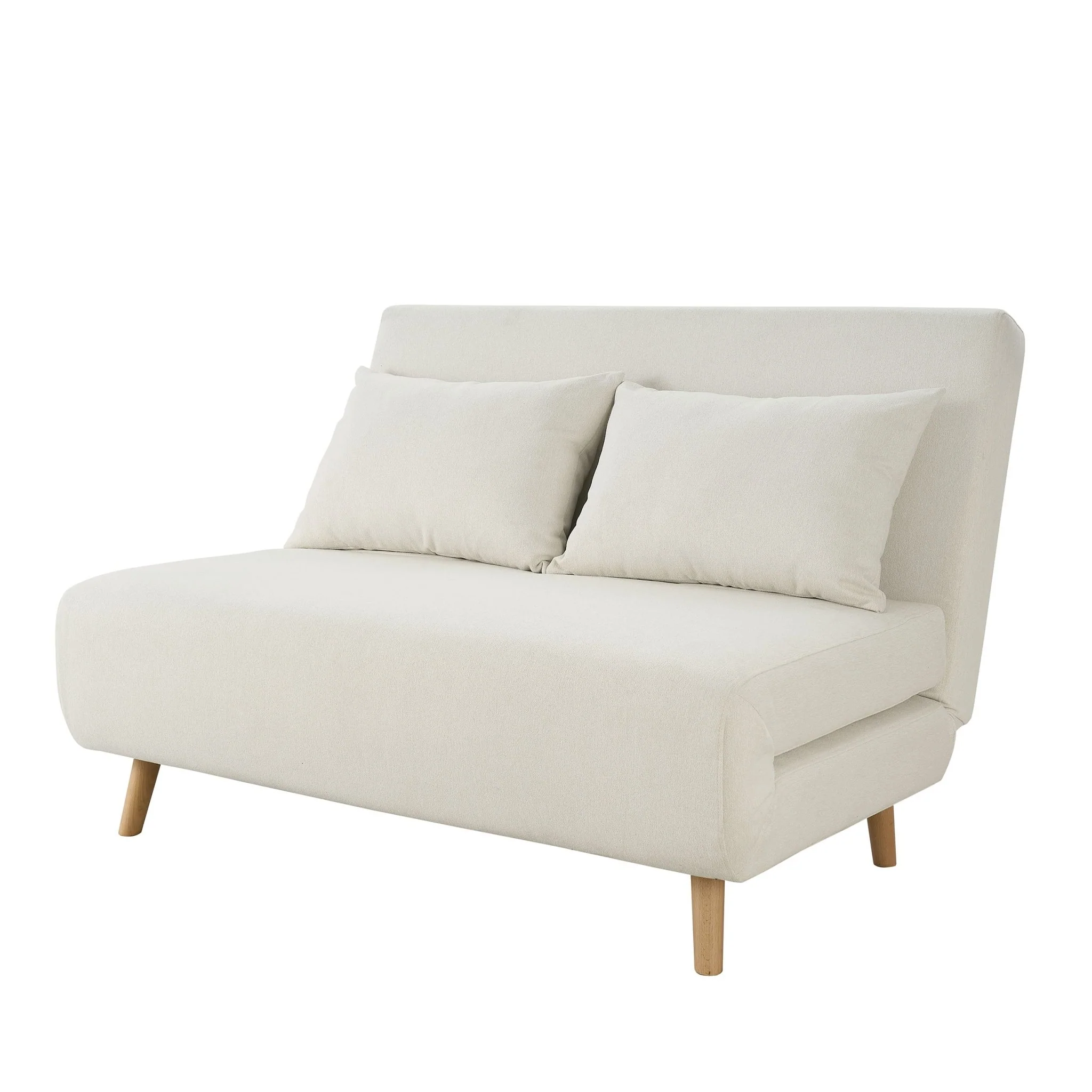 Seattle Double Click Clack Sofa Bed - Cream Linen - Image 9