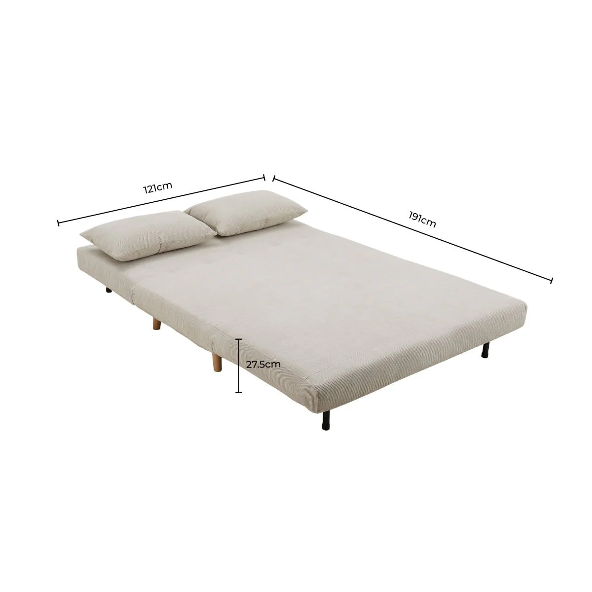 Seattle Double Click Clack Sofa Bed - Mauve - Image 10