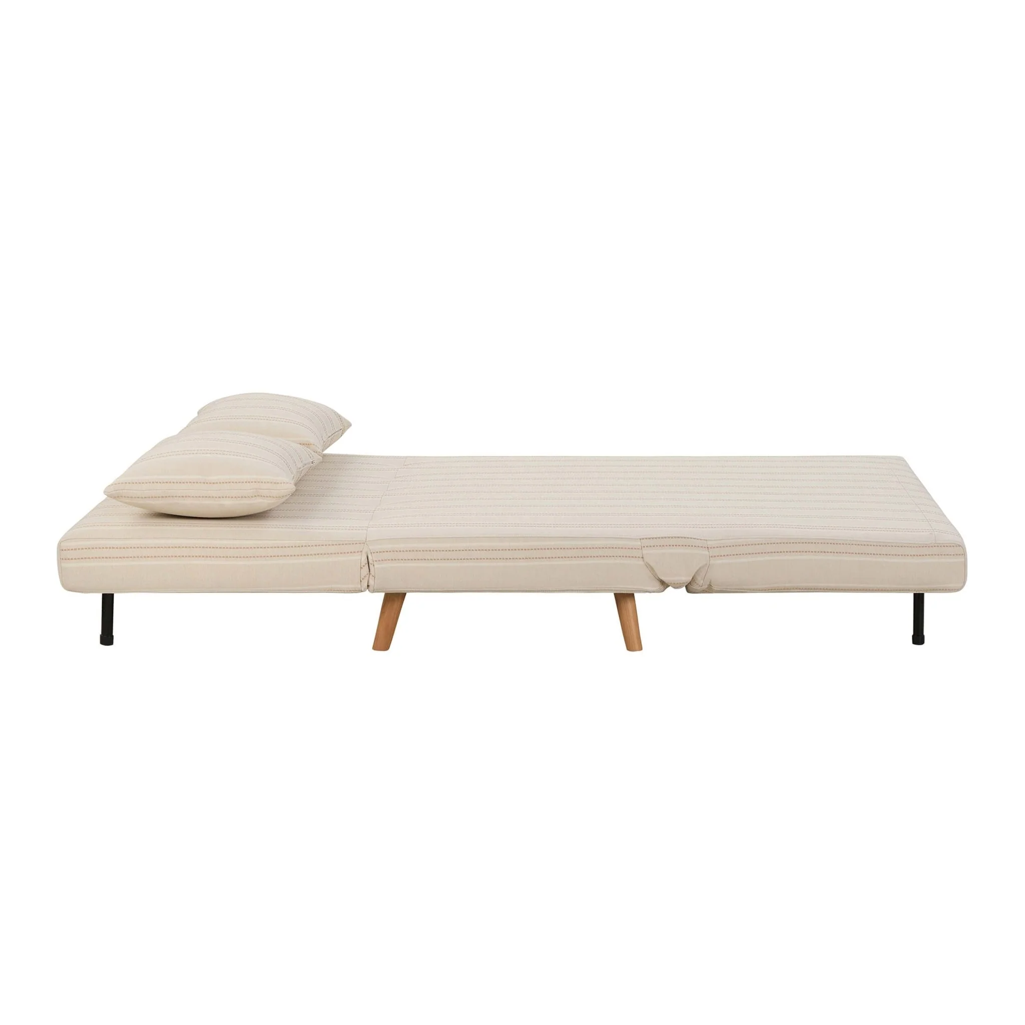 Seattle Double Click Clack Sofa Bed - Natural Stitched Stripe - Image 5