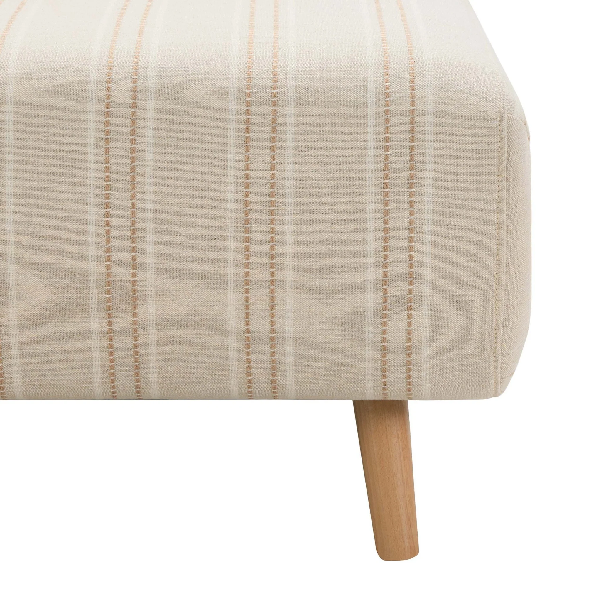 Seattle Double Click Clack Sofa Bed - Natural Stitched Stripe - Image 8