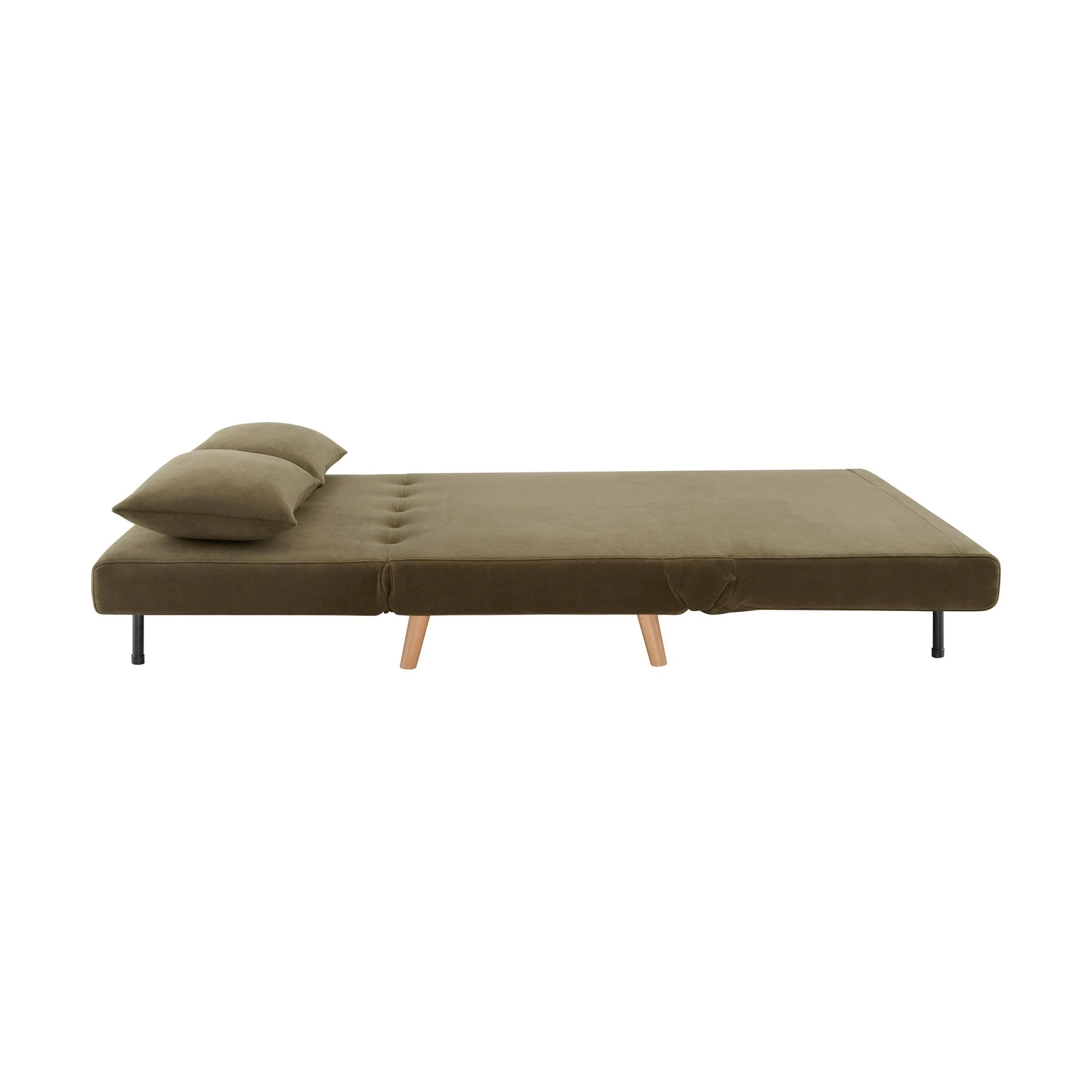 Seattle Double Click Clack Sofa Bed - Olive Green - Image 7
