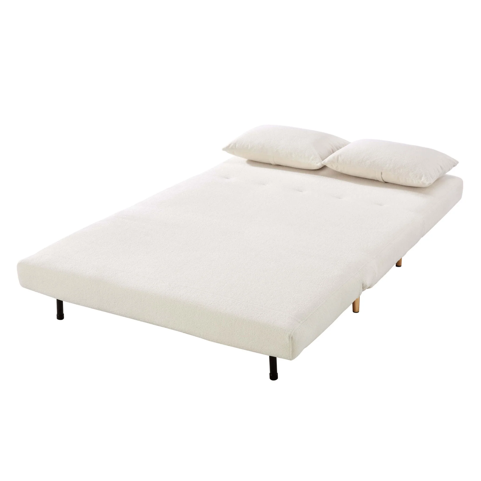 Seattle Double Click Clack Sofa Bed - Teddy Cream - Image 6