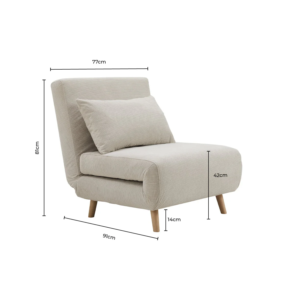 Seattle Single Click Clack Sofa Bed - Mauve - Image 9