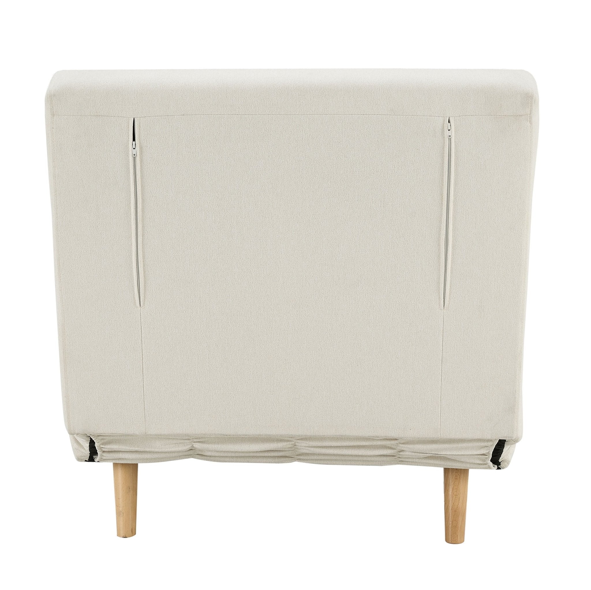 Seattle Single Click Clack Sofa Bed - Cream Linen - Image 5