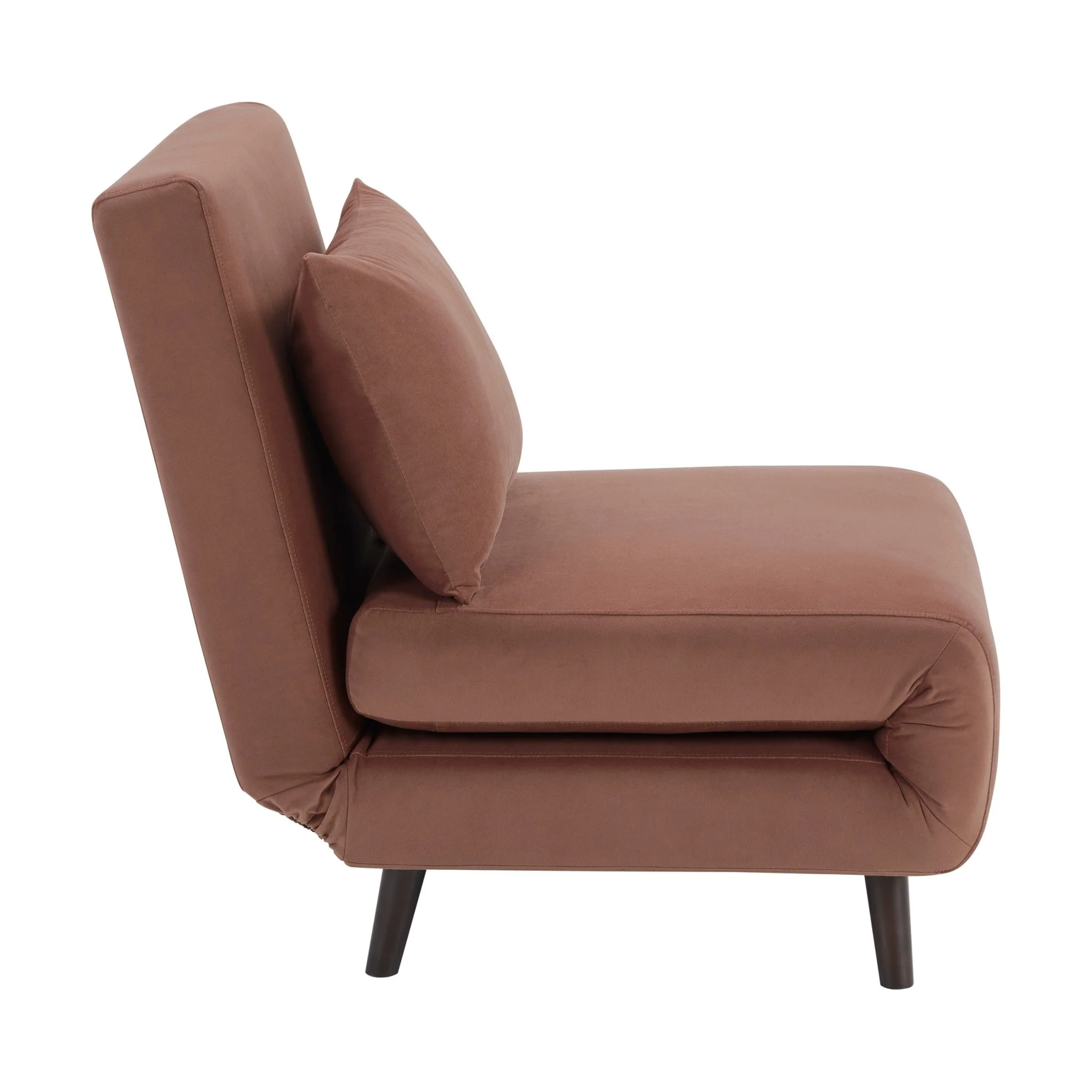 Seattle Single Click Clack Sofa Bed - Mauve - Image 4