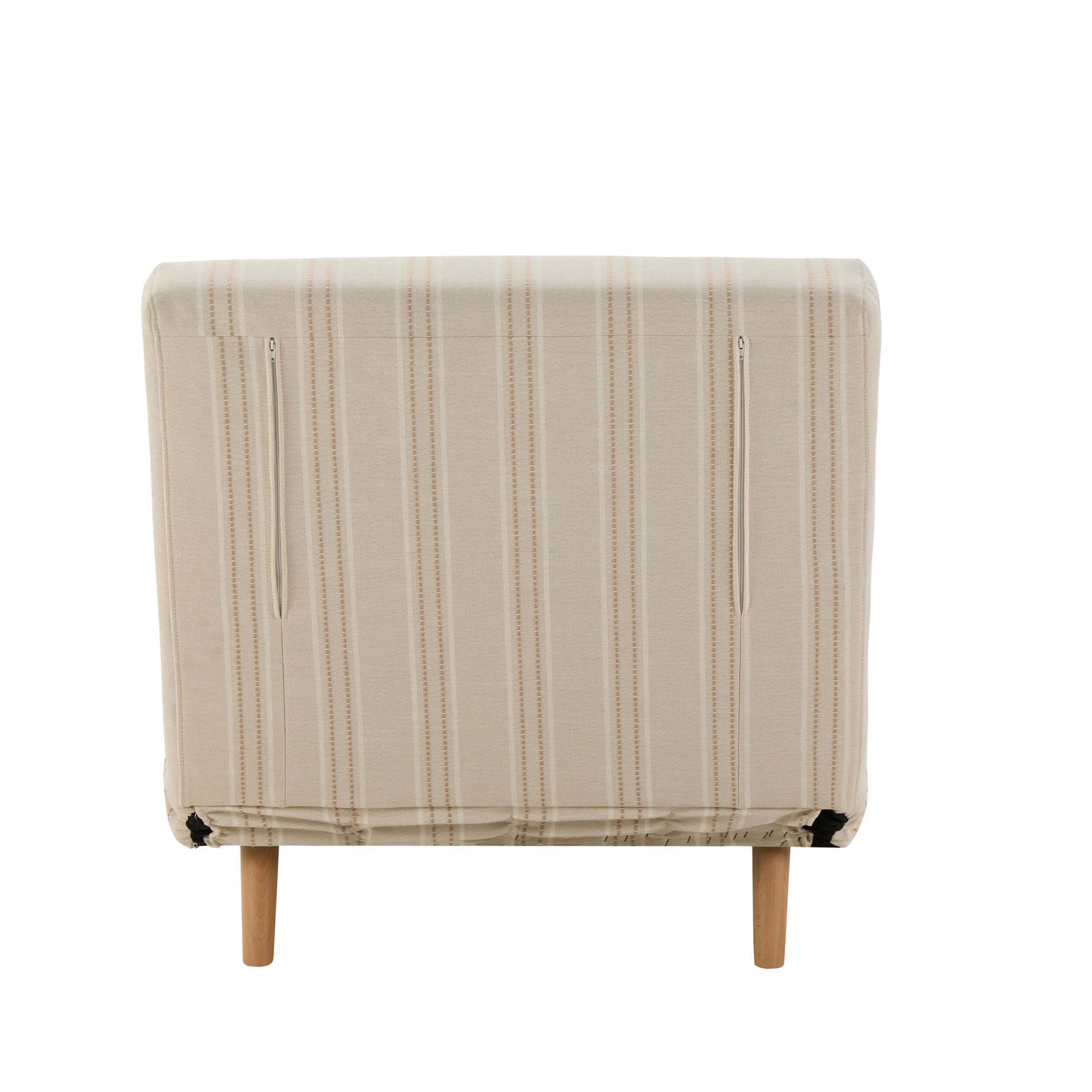 Seattle Single Click Clack Sofa Bed - Natural Stitched Stripe - Image 6