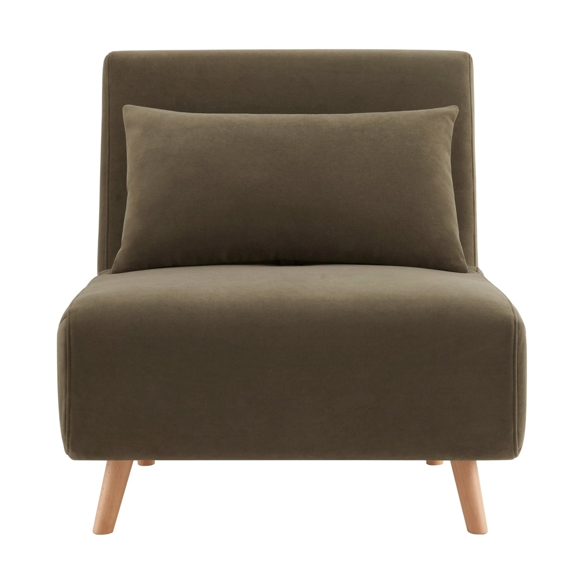 Seattle Single Click Clack Sofa Bed - Olive Green - Image 3
