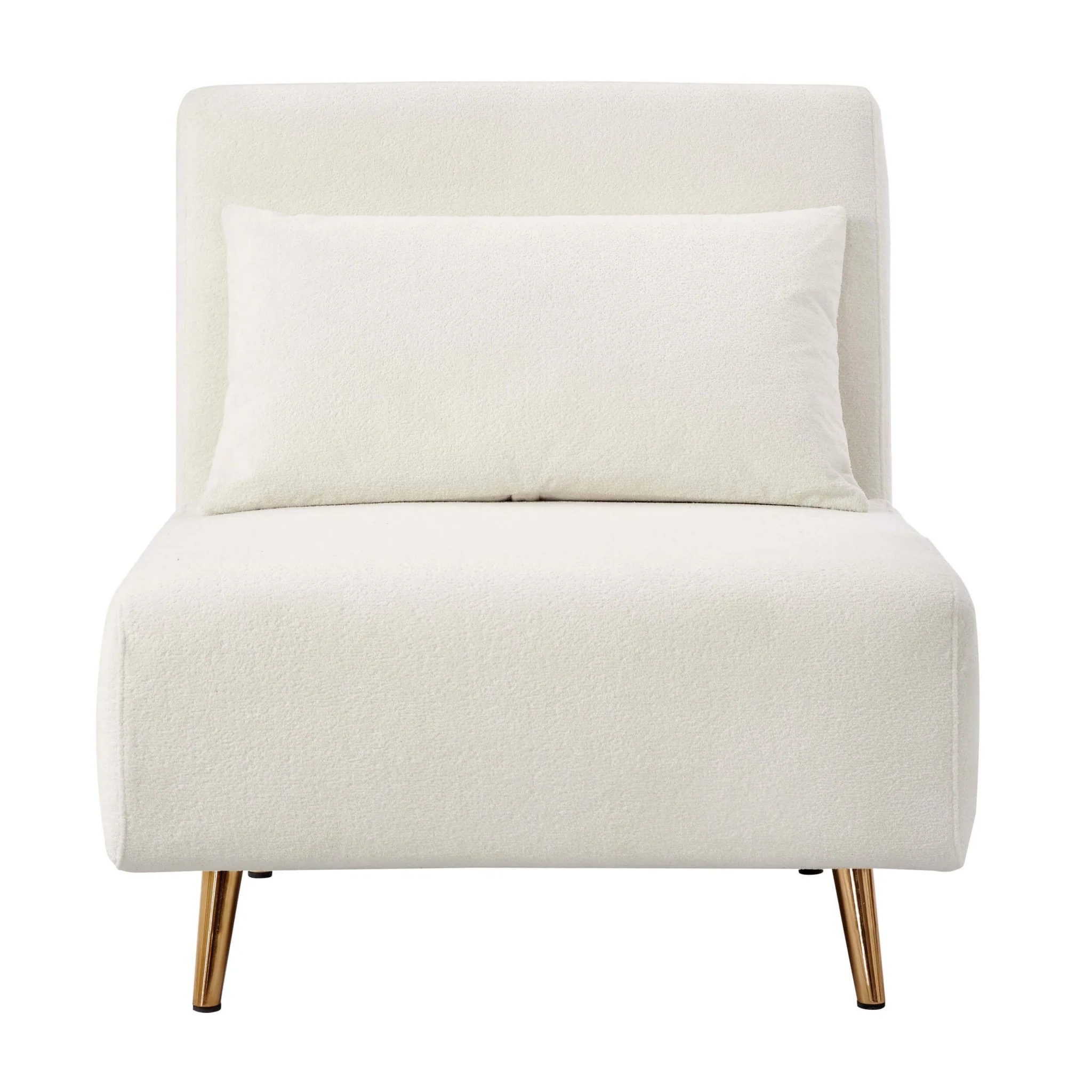Seattle Single Click Clack Sofa Bed - Teddy Cream - Image 3