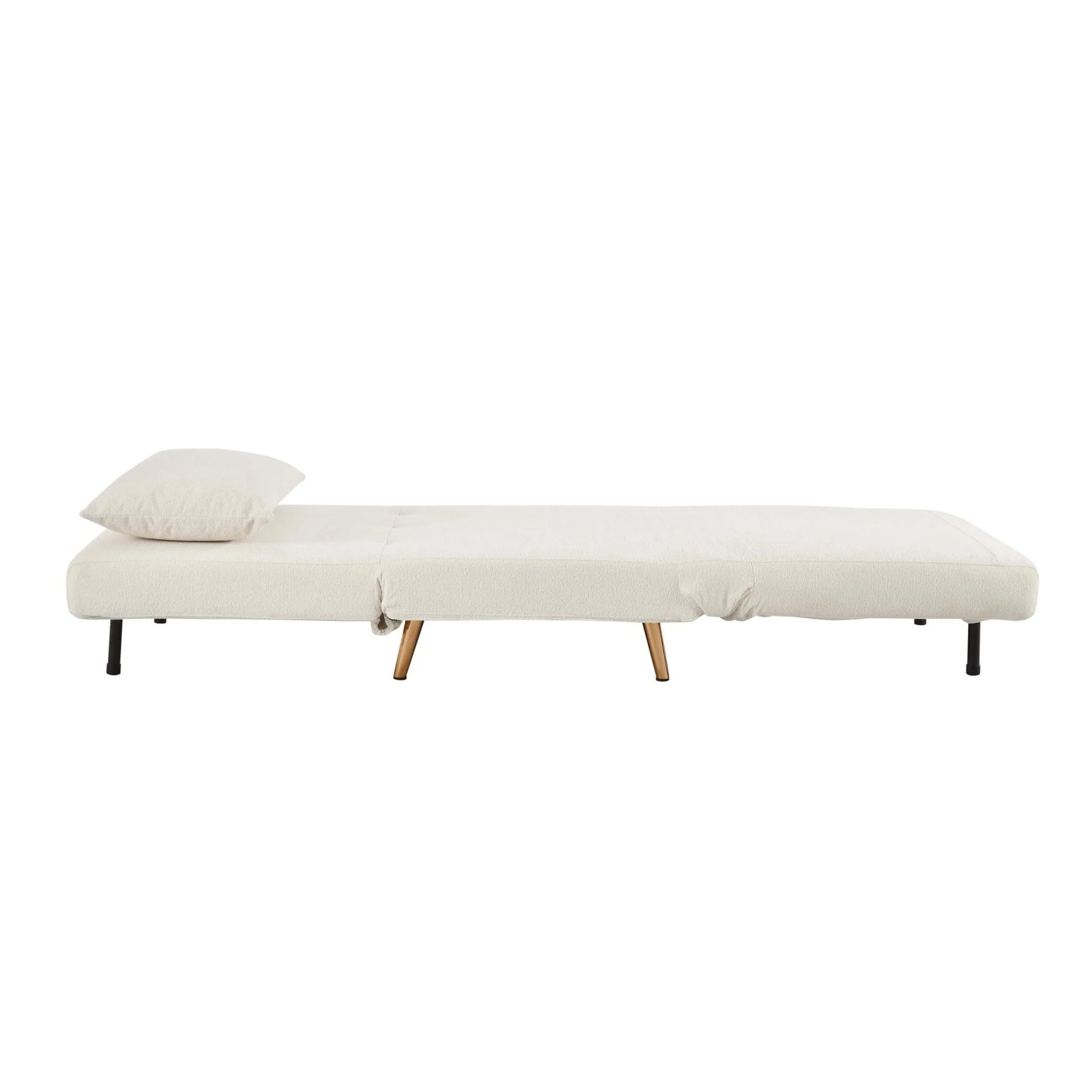 Seattle Single Click Clack Sofa Bed - Teddy Cream - Image 7