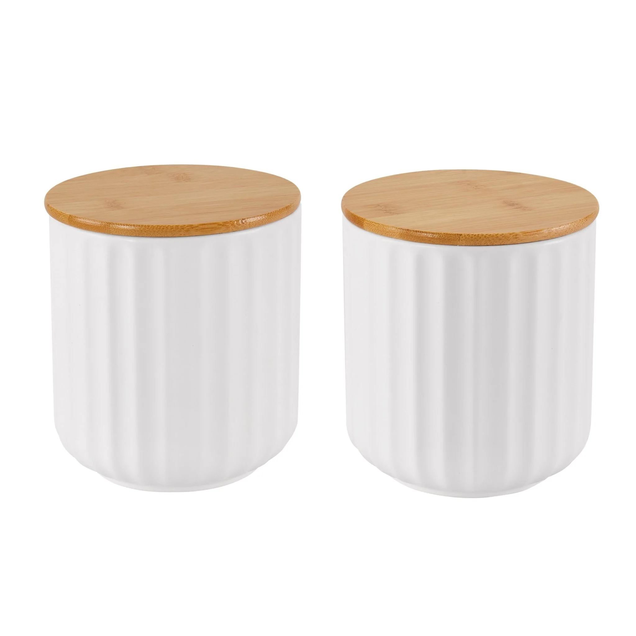 Set of 2 Kitchen Storage Jars - White - Image 2
