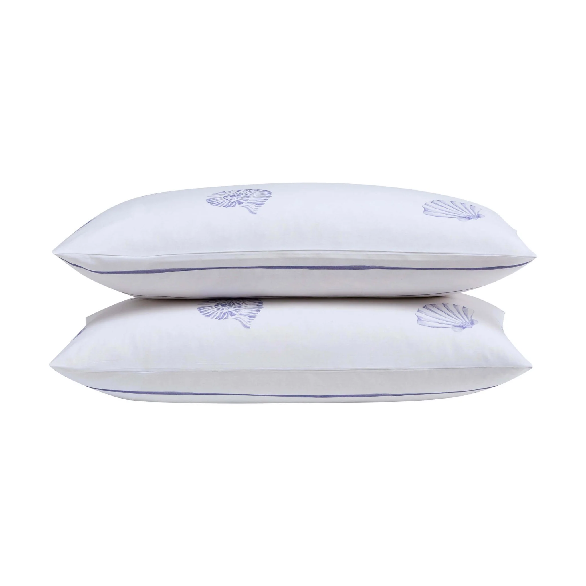 Shell 100% Cotton Duvet Cover & Pillowcase Set - Blue - Image 9