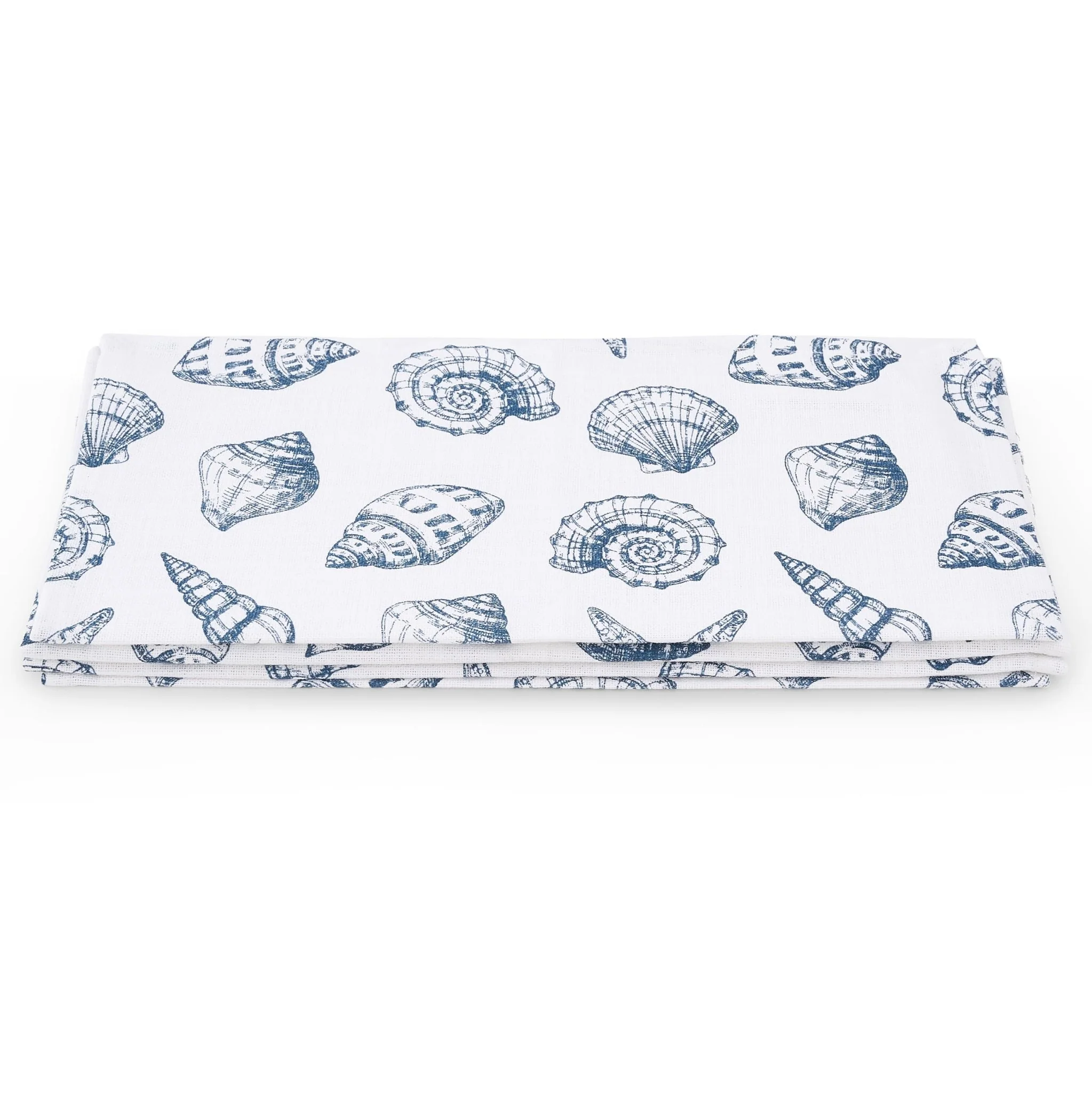 Shell Print Set of 4 Napkins - Natural/ Blue - Image 4