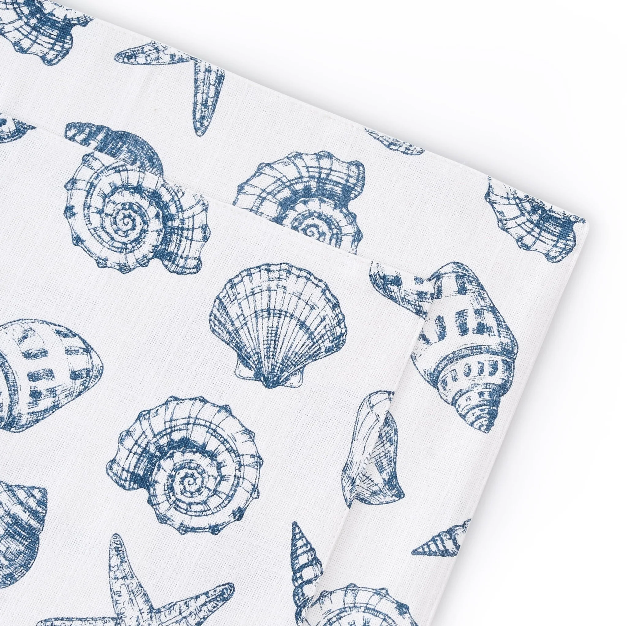 Shell Print Set of 4 Placemats - Natural/ Blue - Image 3