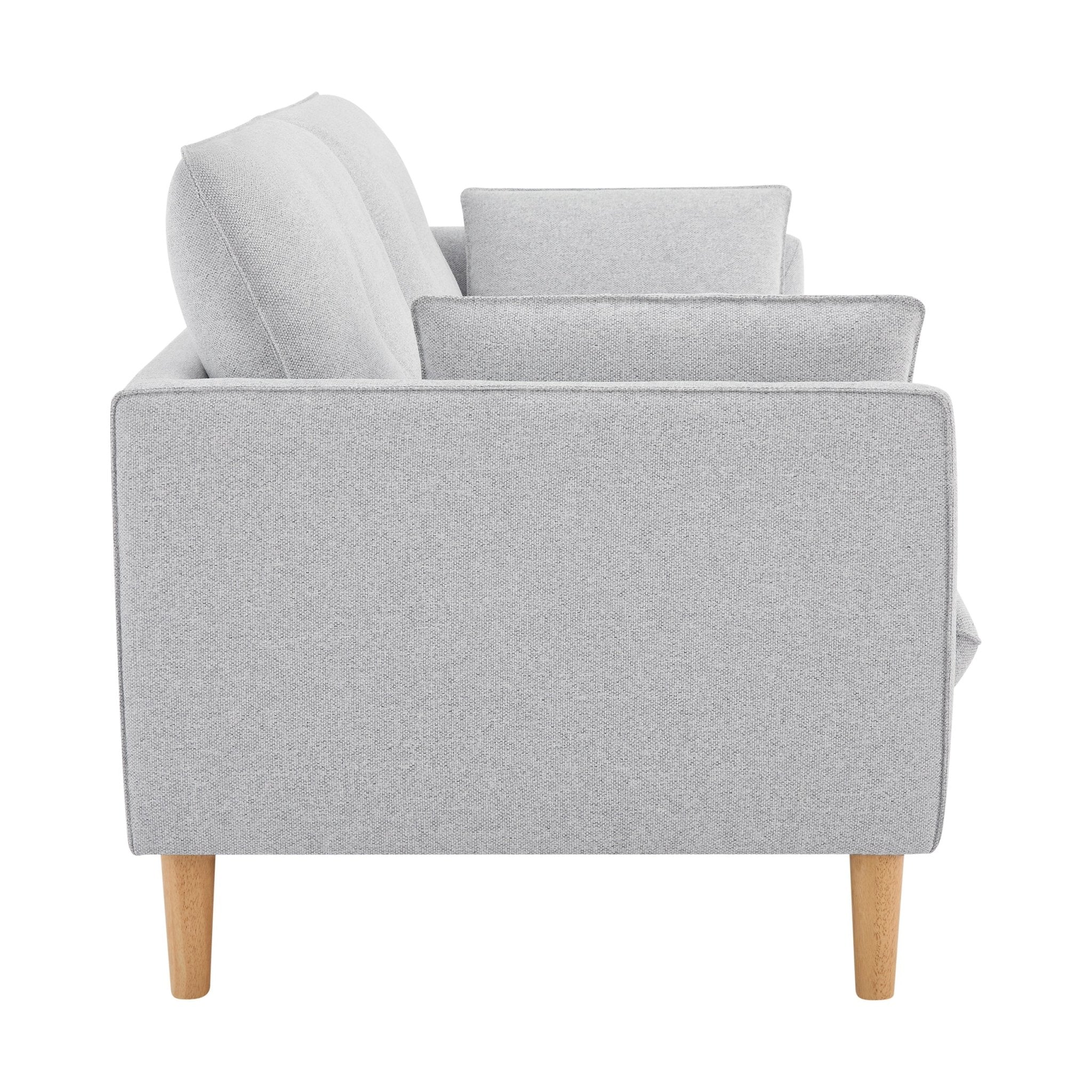Shoreditch 3 Seater Sofa - Light Grey - Image 5
